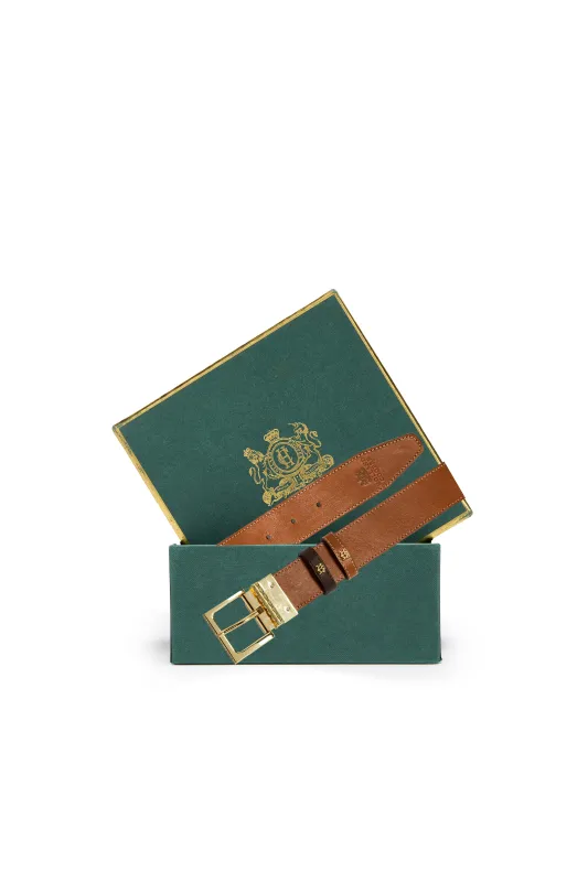 Buckingham Classic Belt (Tan Chocolate) made by Holland Cooper