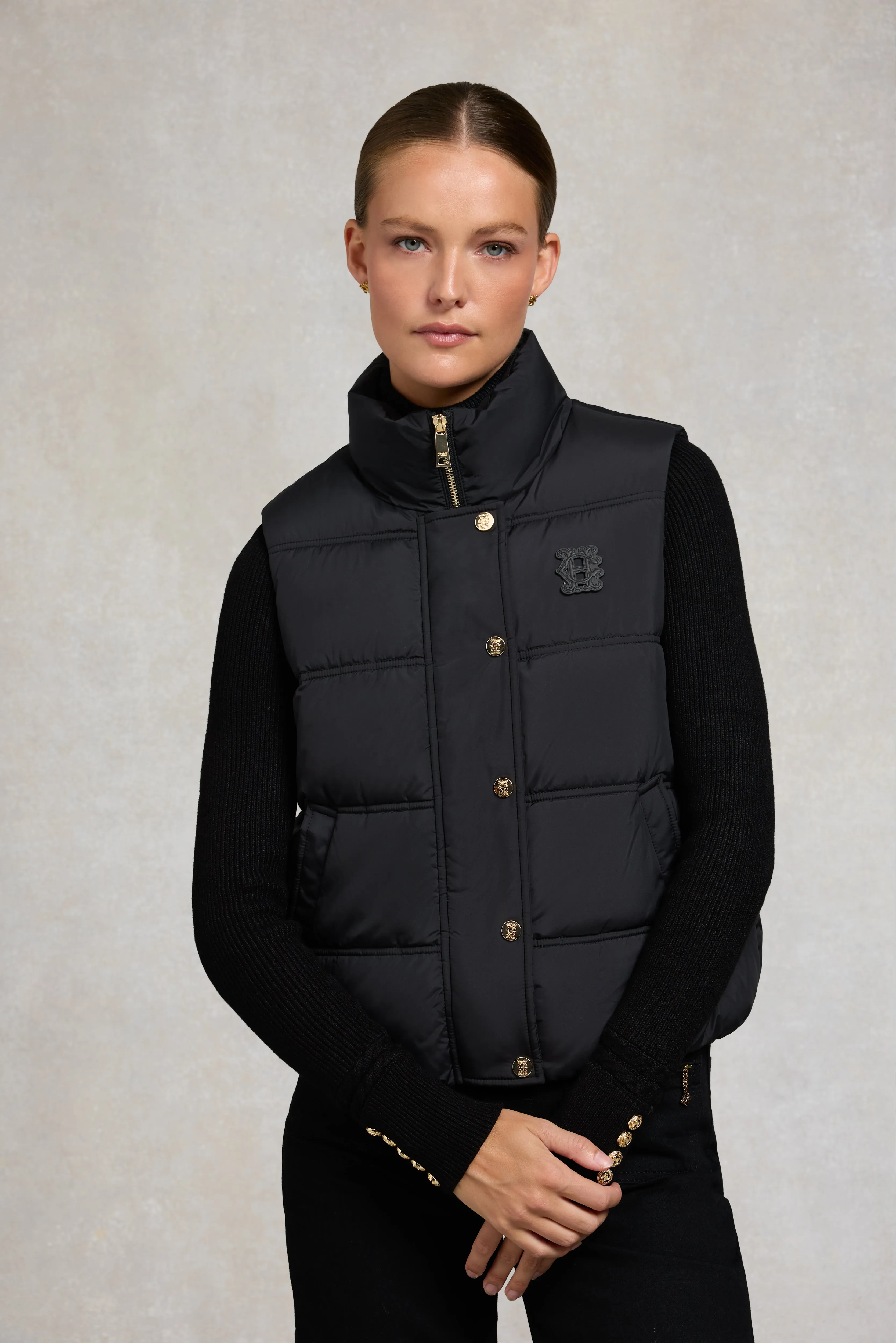 Milton Padded Gilet (Black) sold by Holland Cooper