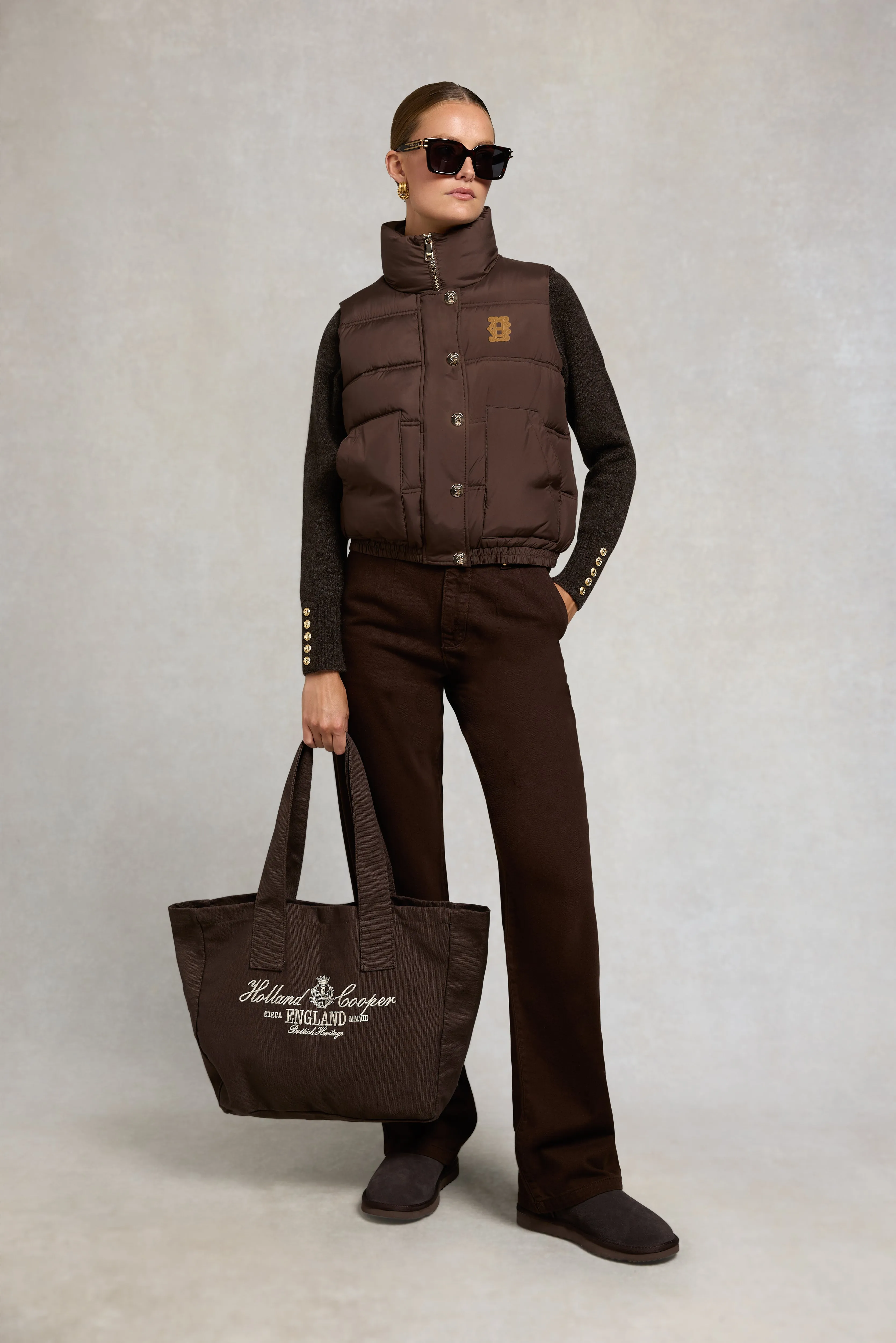 Milton Padded Gilet (Chocolate) sold by Holland Cooper product image thumbnail 4