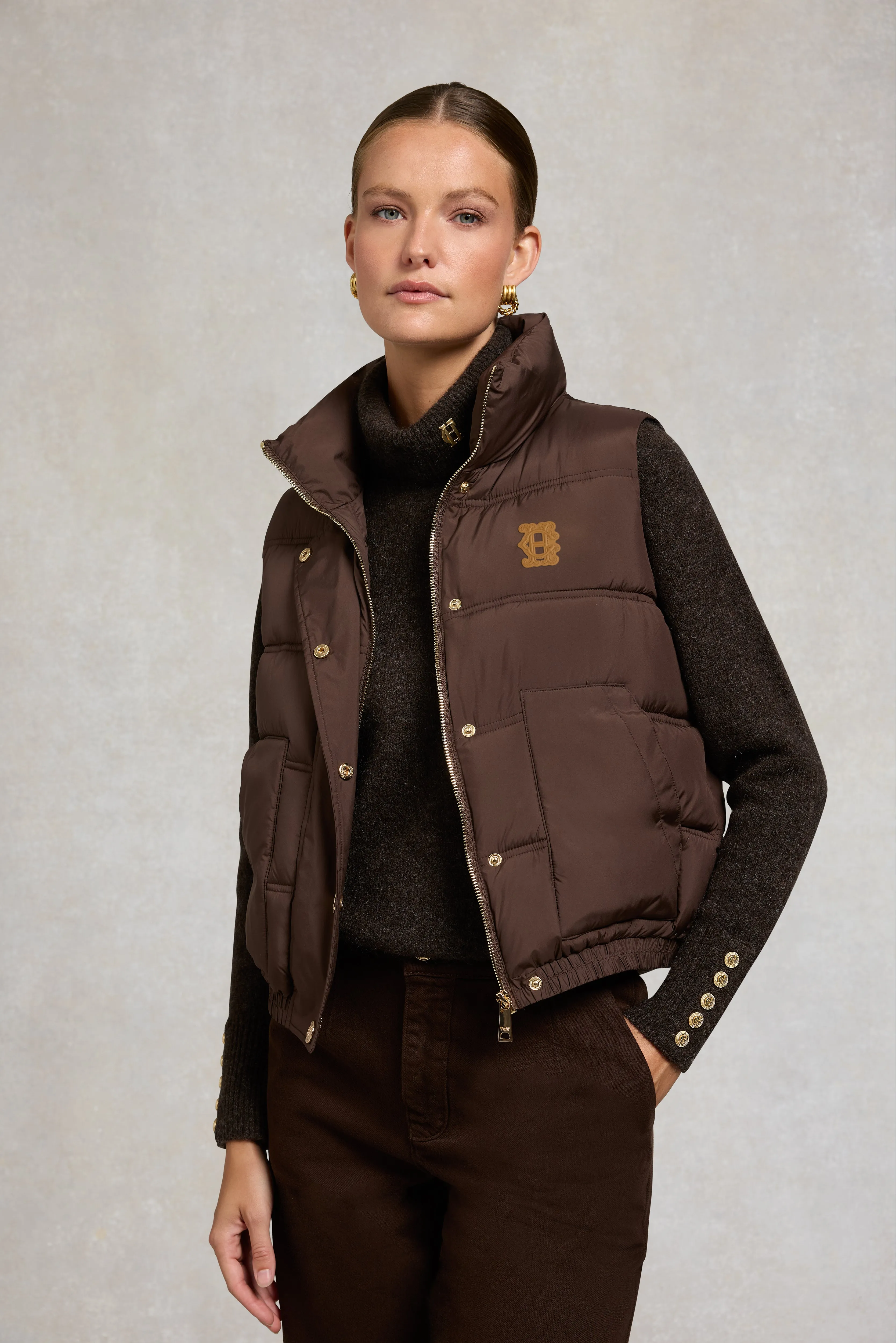 Milton Padded Gilet (Chocolate) sold by Holland Cooper product image thumbnail 2