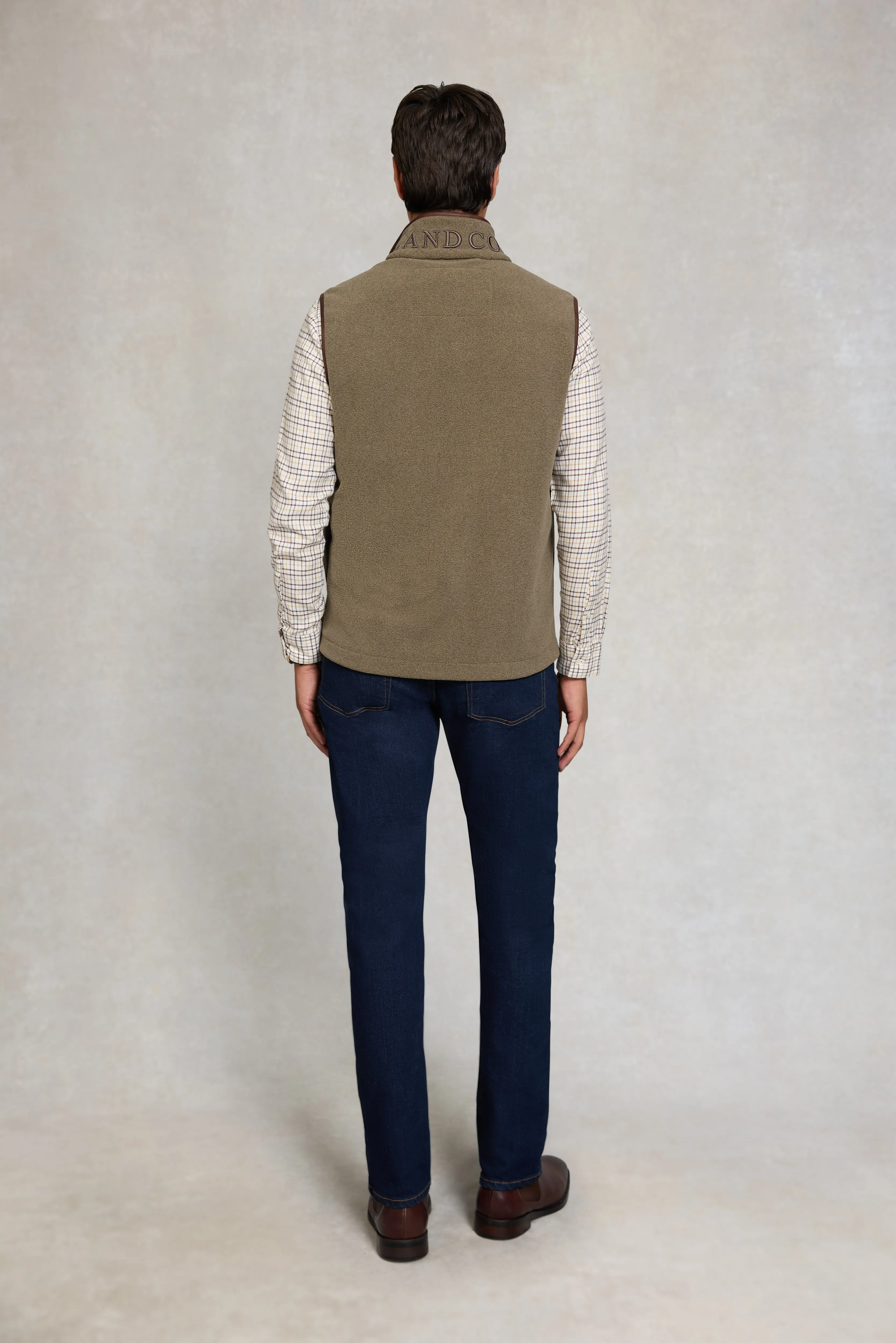 Men's Country Fleece Gilet (Dusty Khaki) sold by Holland Cooper product image thumbnail 5