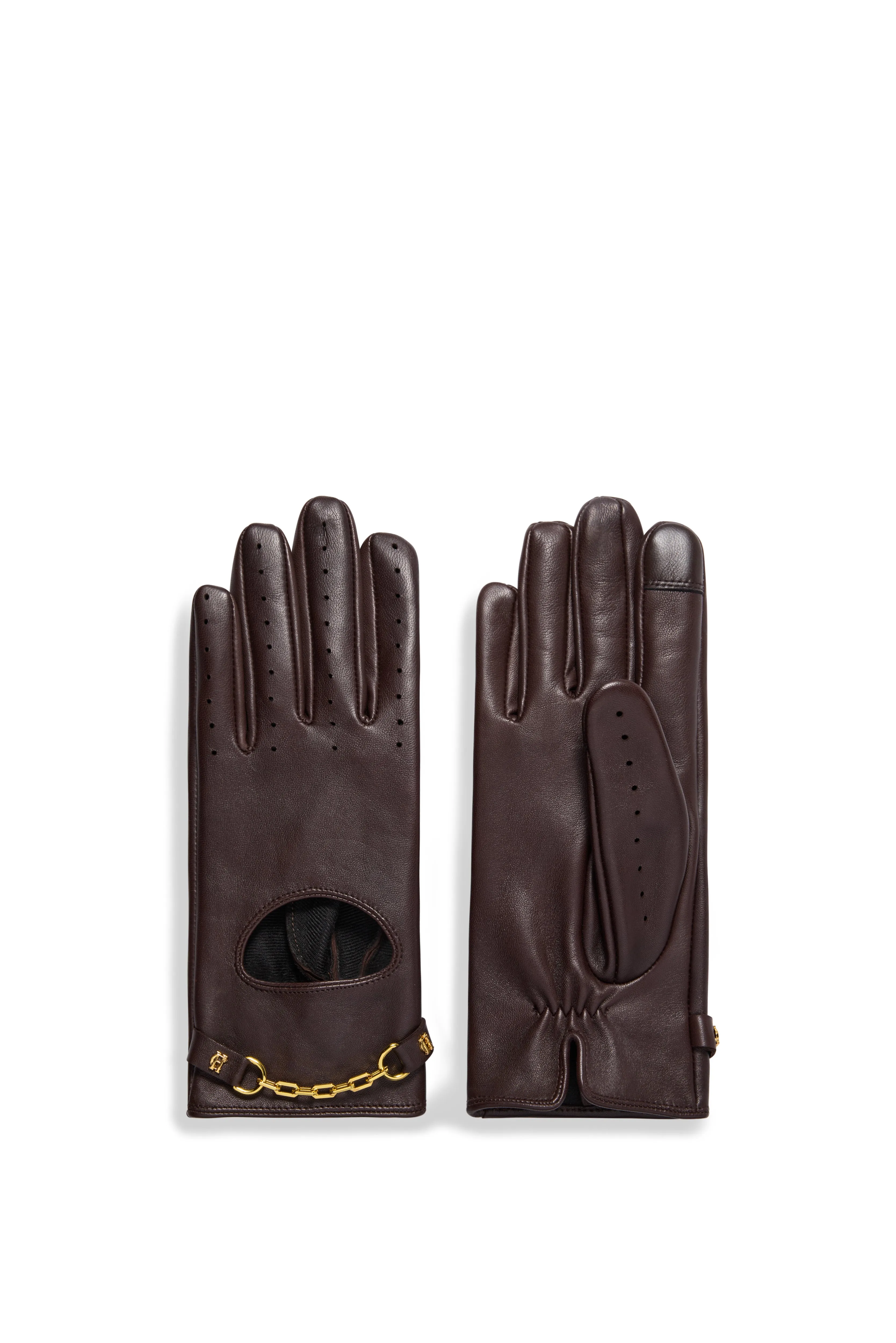 Leather Driving Gloves (Chocolate) sold by Holland Cooper