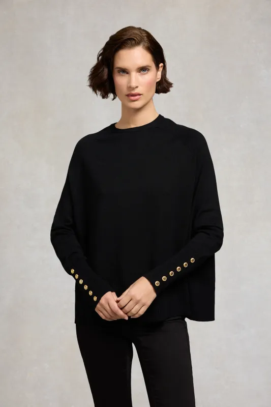 Queensbury Crew Neck Knit (Black) made by Holland Cooper