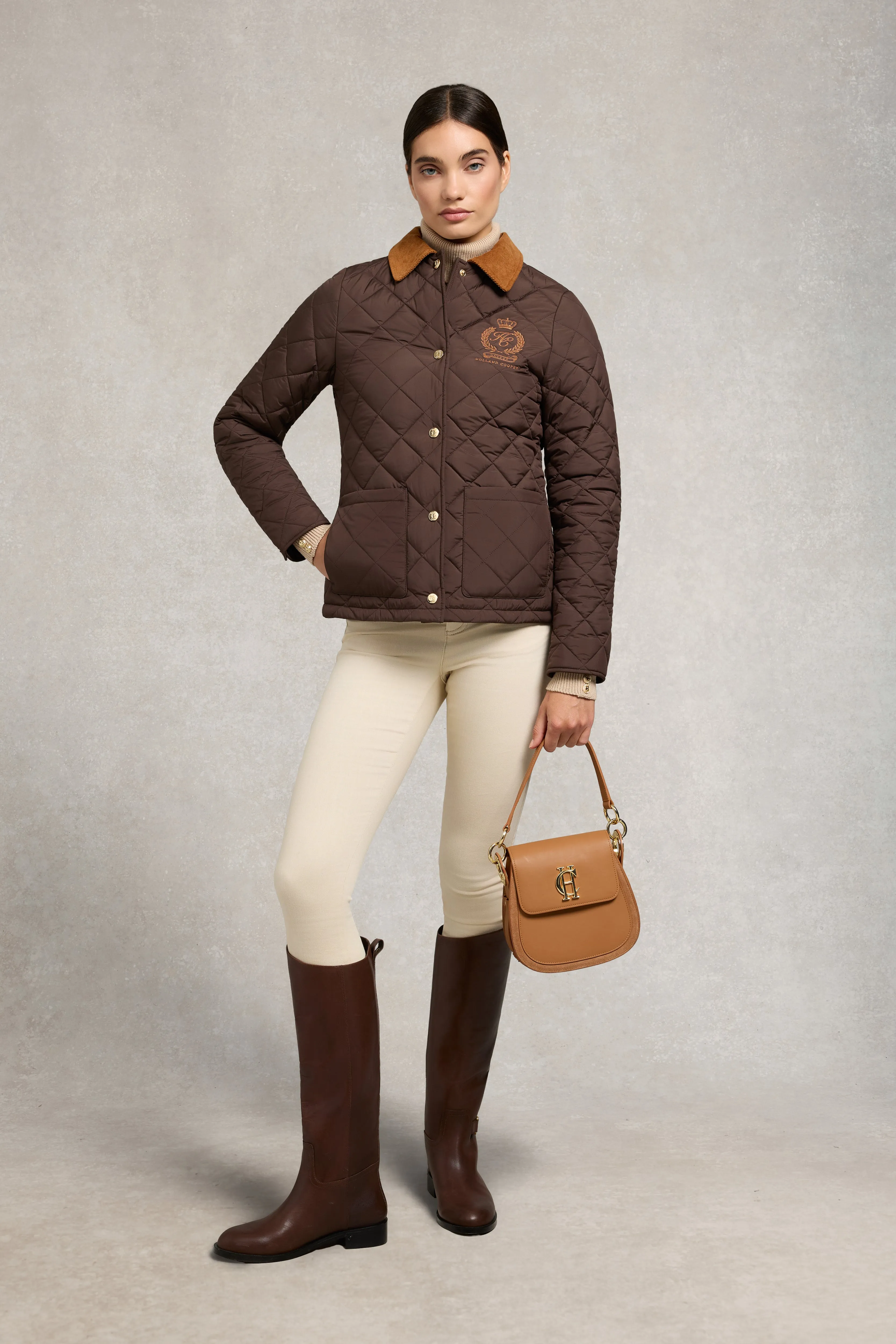 Hastings Quilted Jacket (Chocolate) sold by Holland Cooper product image thumbnail 3