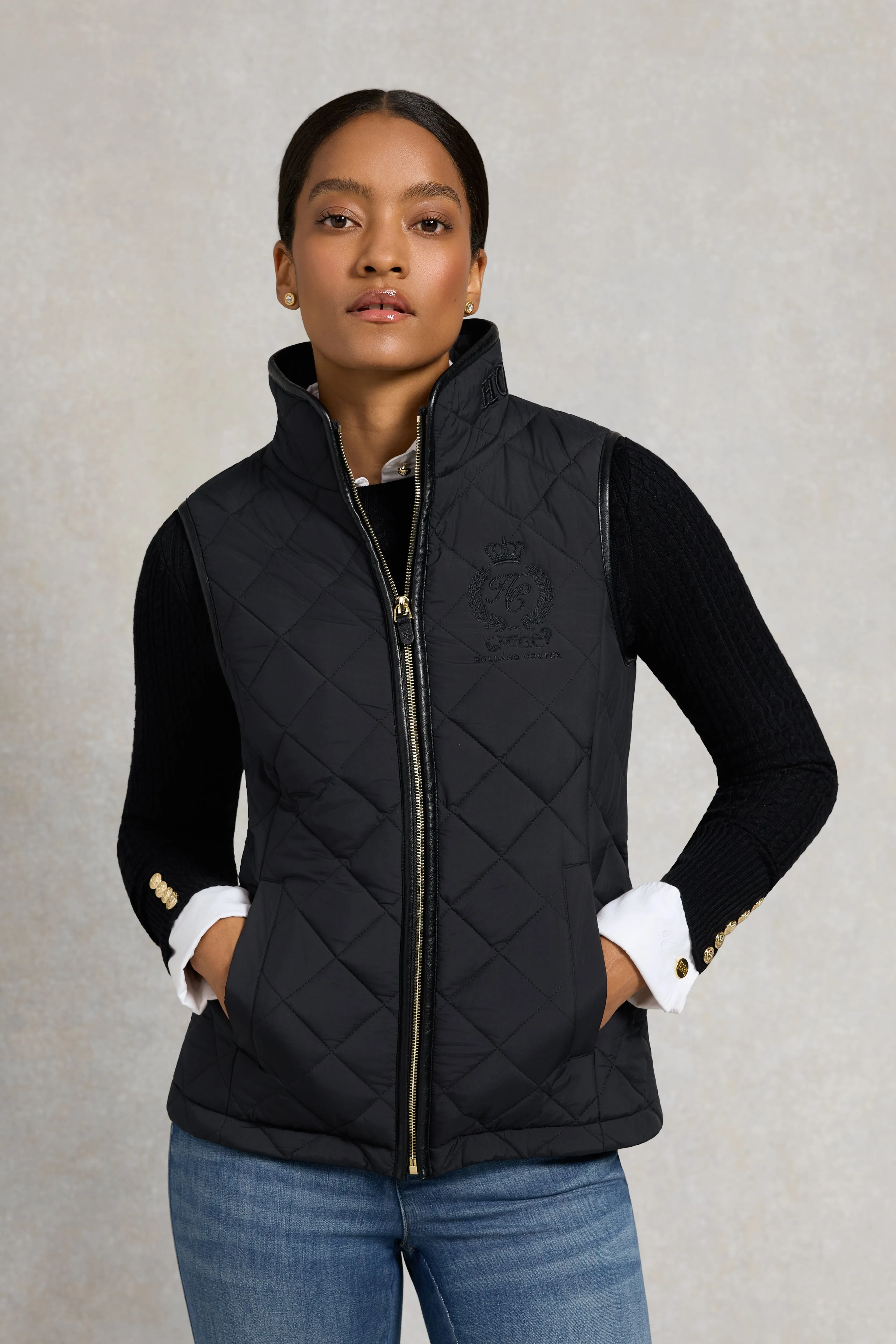Lightweight Country Gilet (Black) sold by Holland Cooper