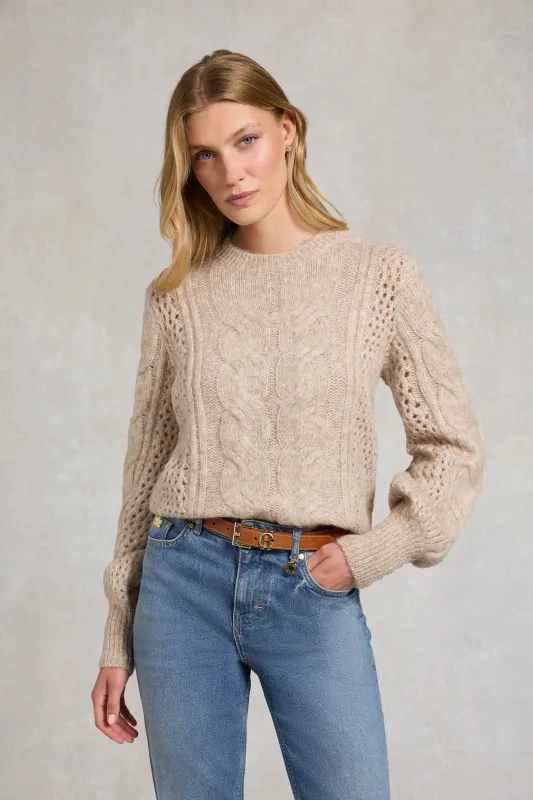 Kelly Crew Neck Knit (Taupe) made by Holland Cooper