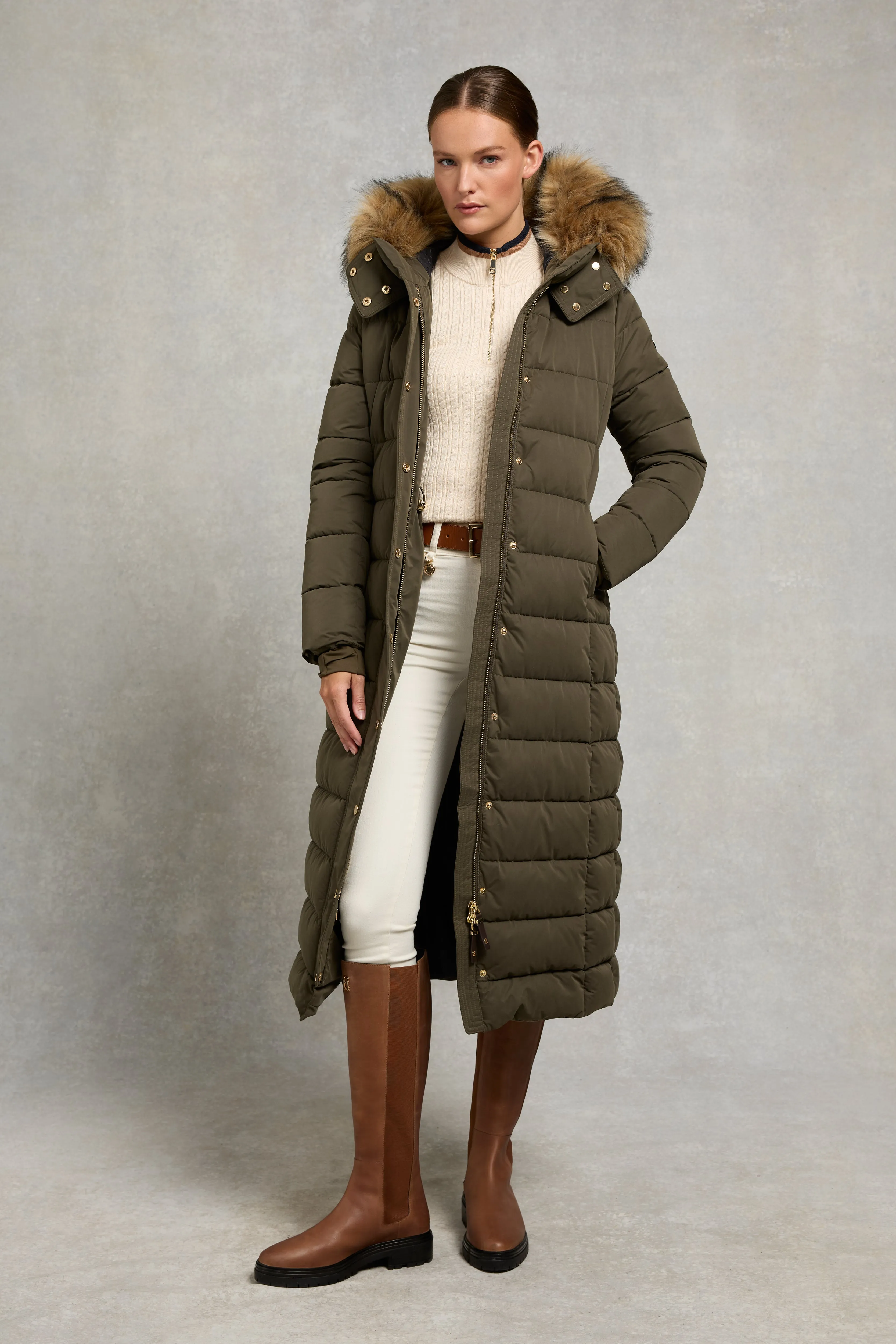 Stoneleigh Longline Coat (Heritage Khaki) sold by Holland Cooper product image thumbnail 2