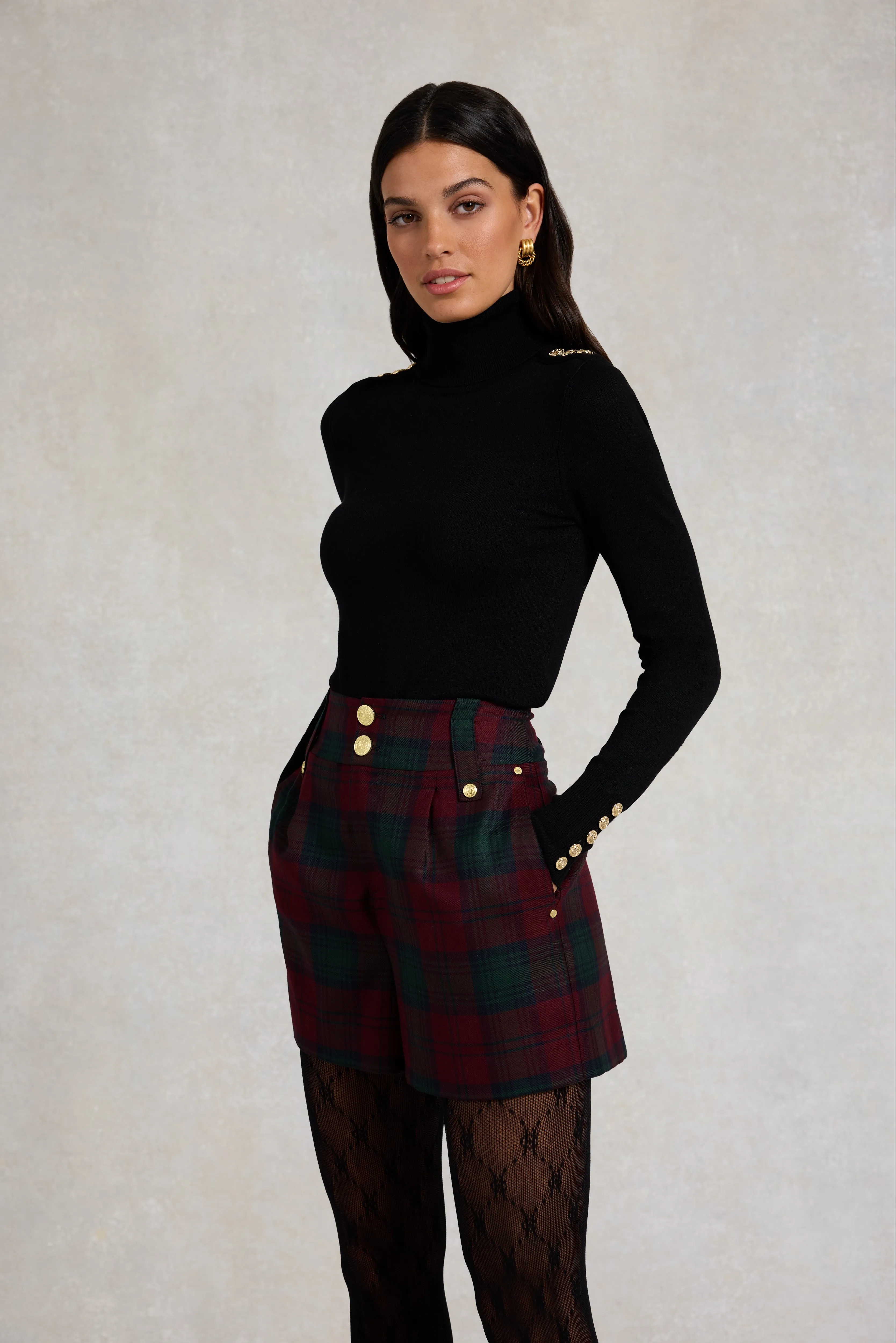 Luxe Tailored Short (Mulberry Tartan) sold by Holland Cooper product image thumbnail 2