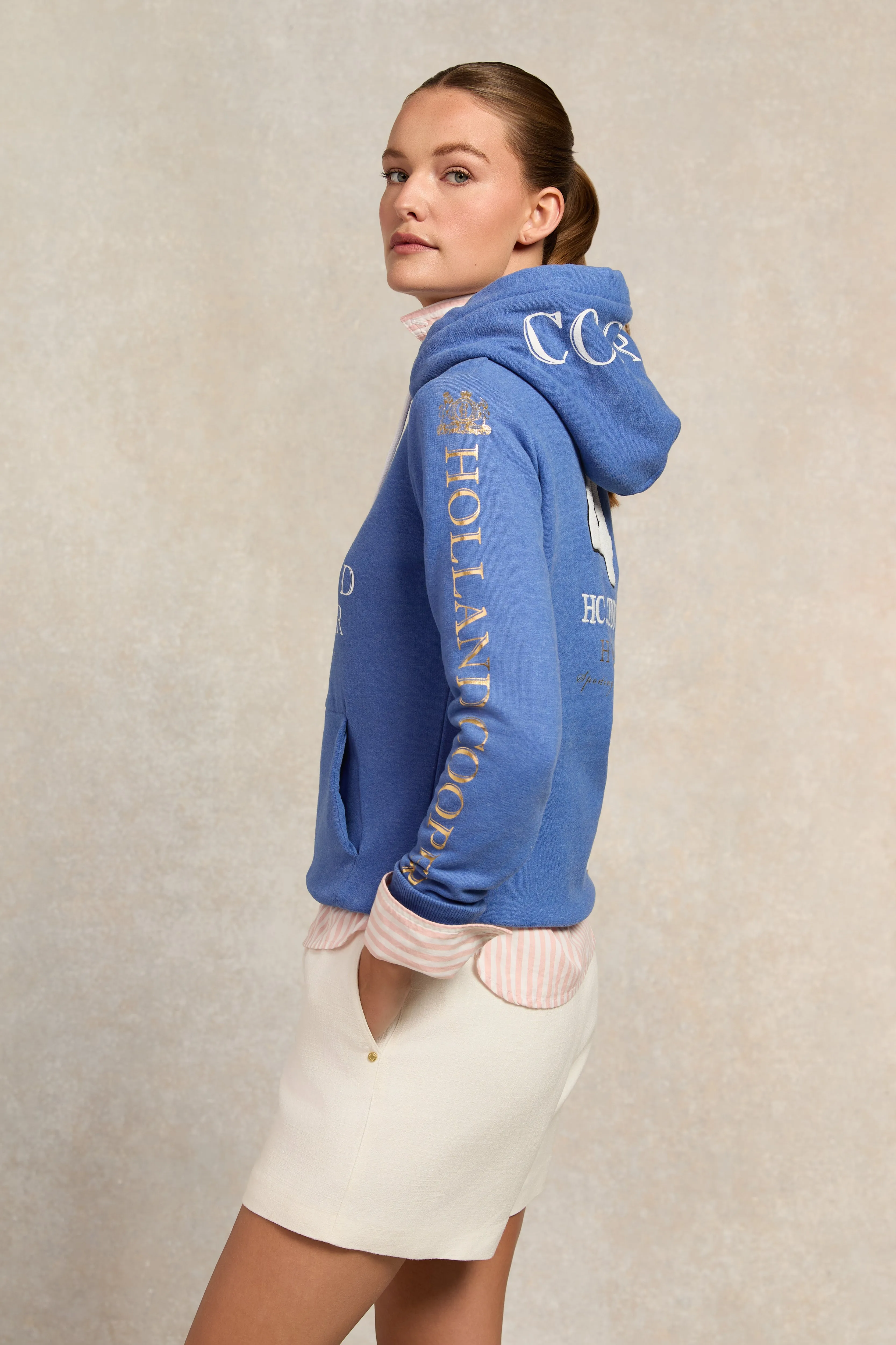 HC Heritage Hoodie (Deep Cobalt Marl) sold by Holland Cooper product image thumbnail 2