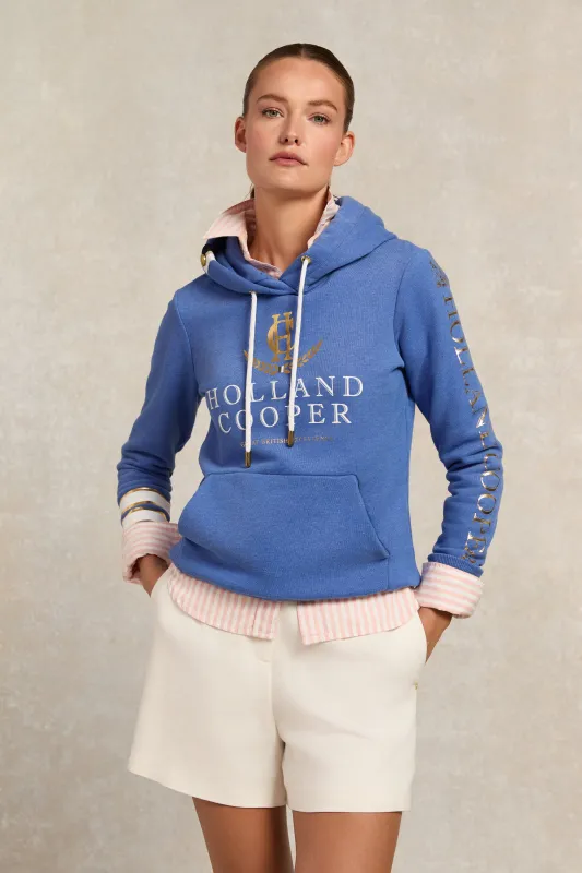 HC Heritage Hoodie (Deep Cobalt Marl) made by Holland Cooper
