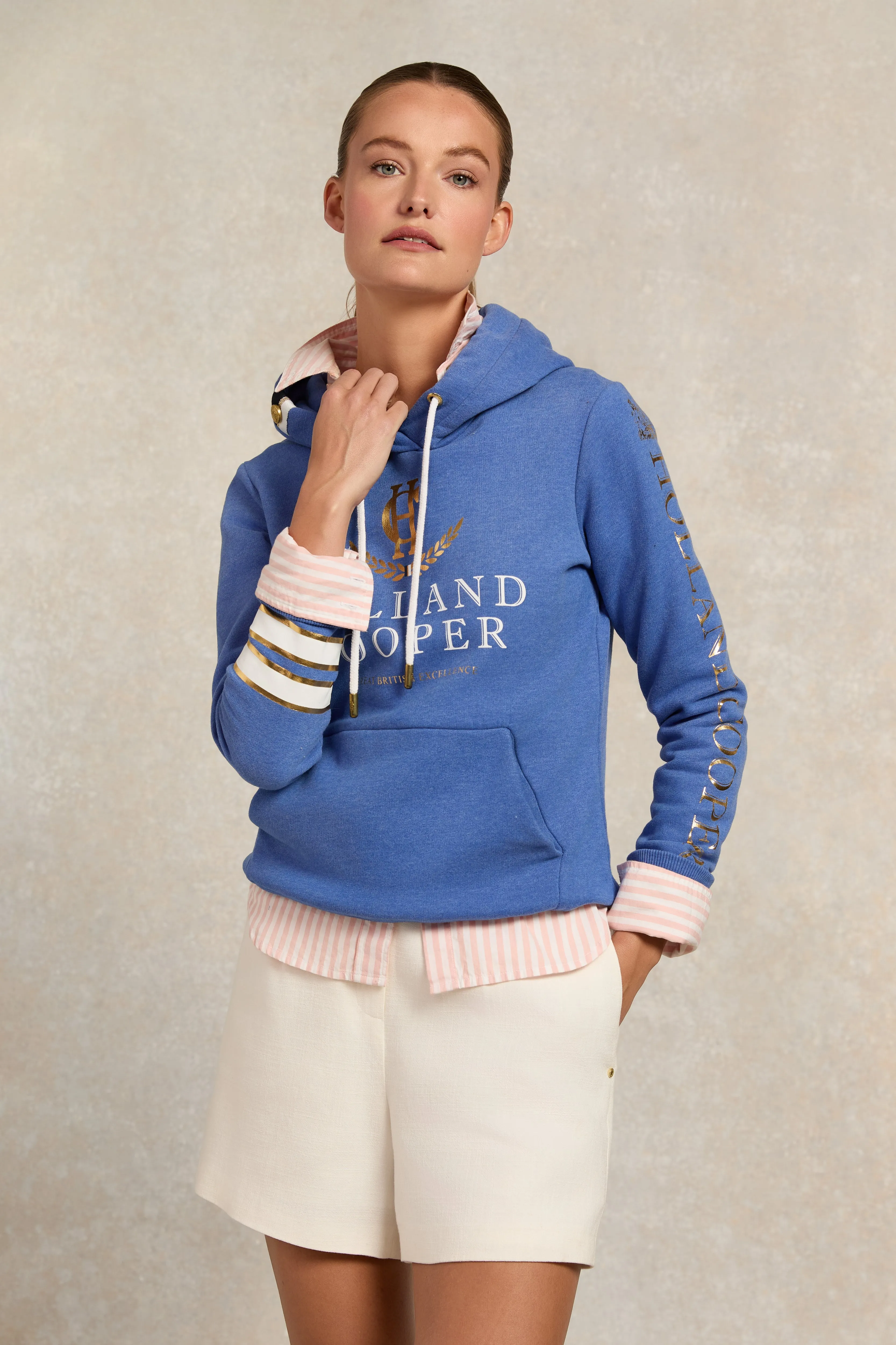 HC Heritage Hoodie (Deep Cobalt Marl) sold by Holland Cooper product image thumbnail 5