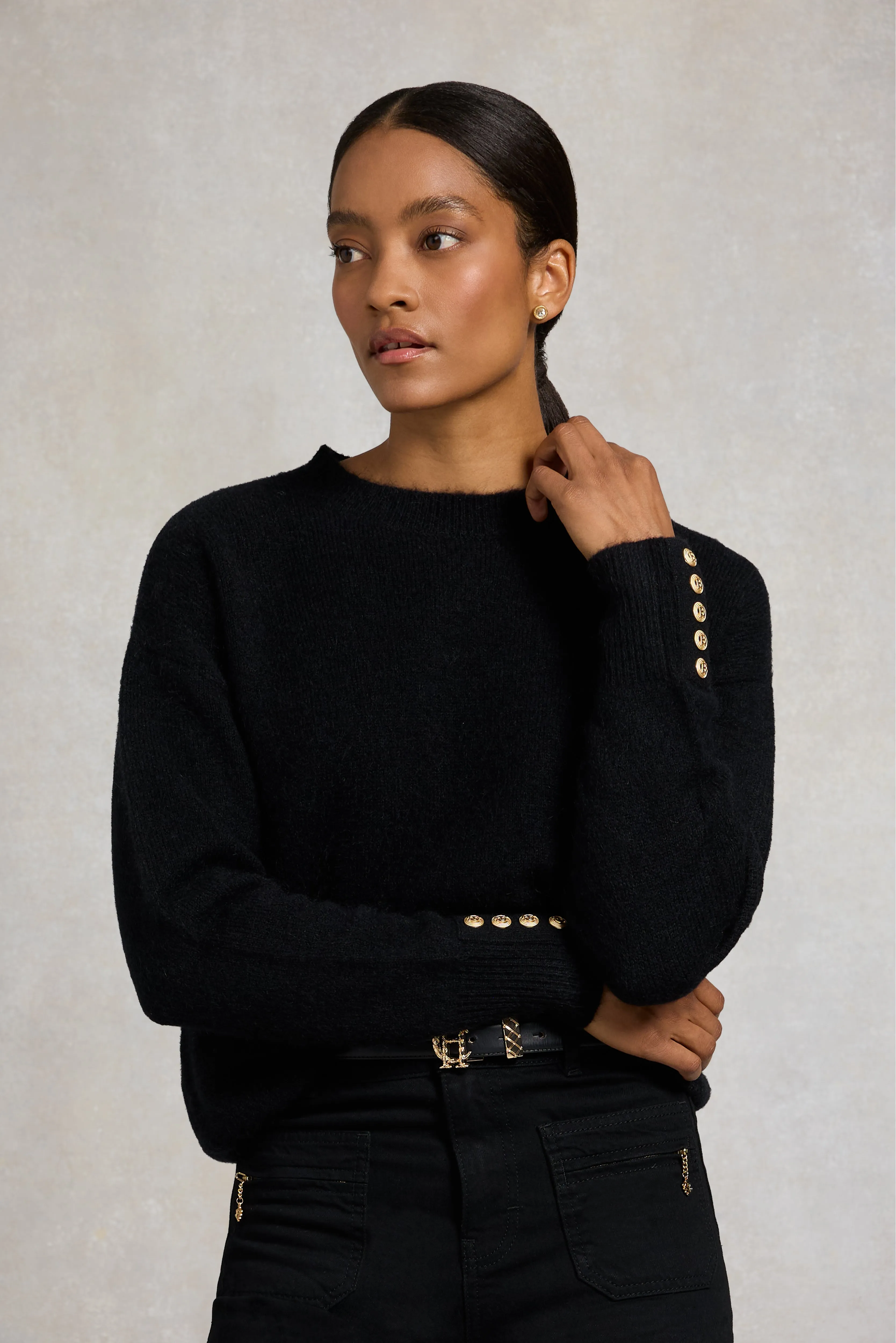 Tori Crew Neck Knit (Black) sold by Holland Cooper product image thumbnail 2