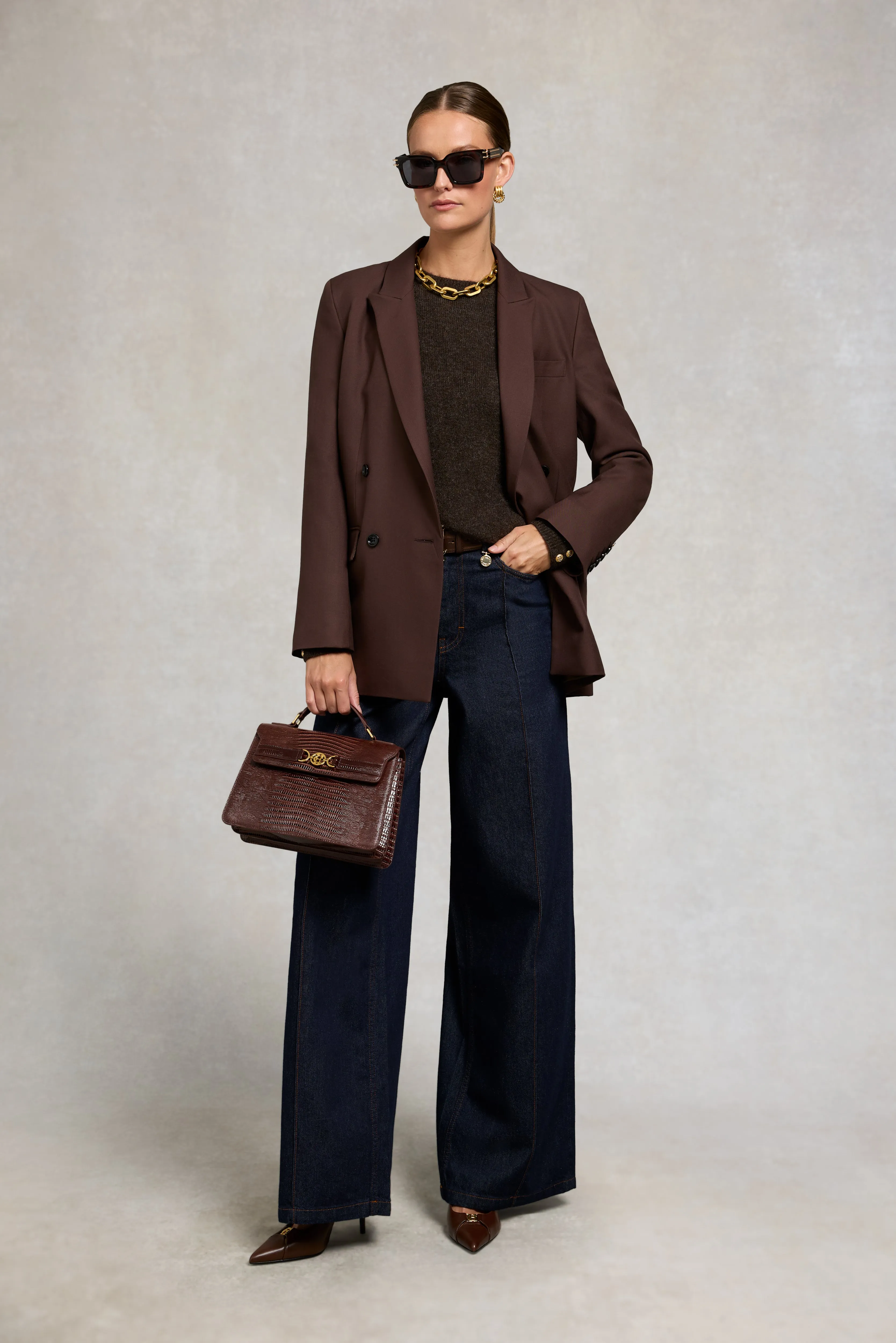 Tori Crew Neck Knit (Chocolate) sold by Holland Cooper product image thumbnail 3