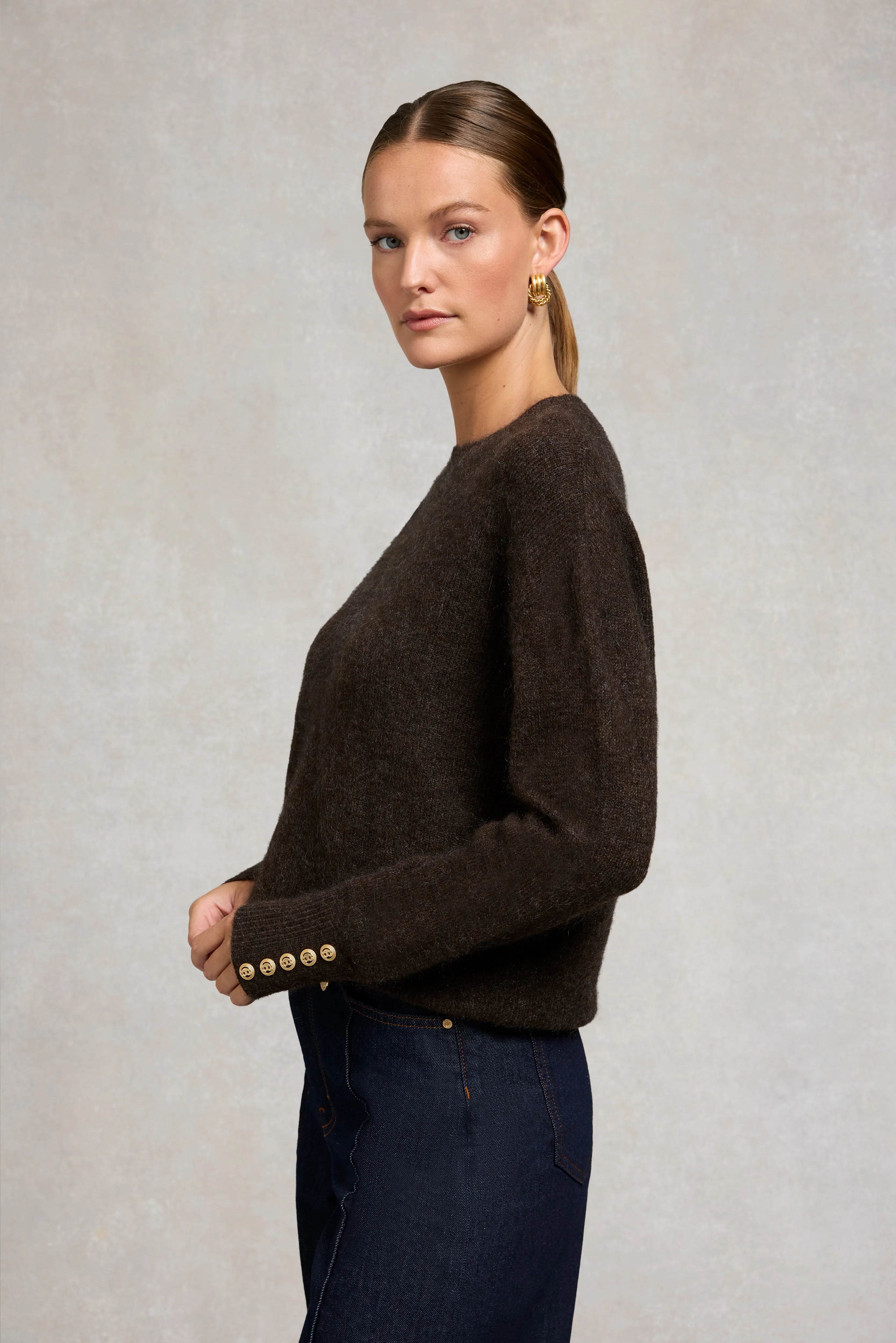 Tori Crew Neck Knit (Chocolate) sold by Holland Cooper product image thumbnail 2