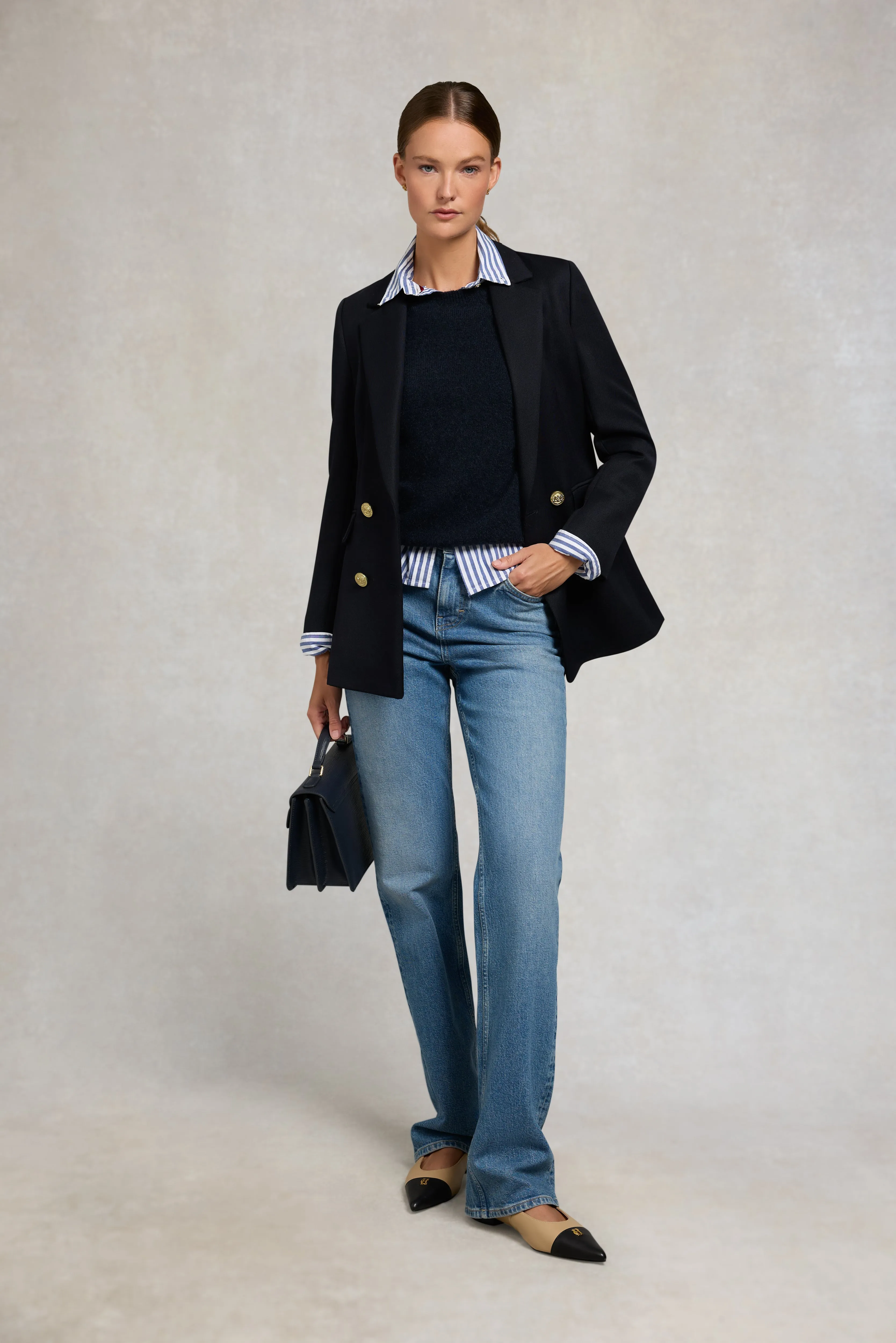 Tori Crew Neck Knit (Ink Navy) sold by Holland Cooper product image thumbnail 3