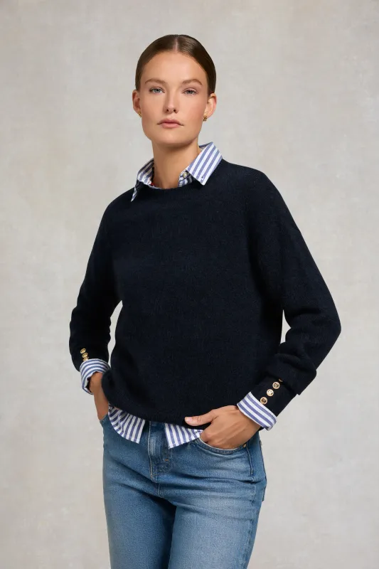 Tori Crew Neck Knit (Ink Navy) made by Holland Cooper