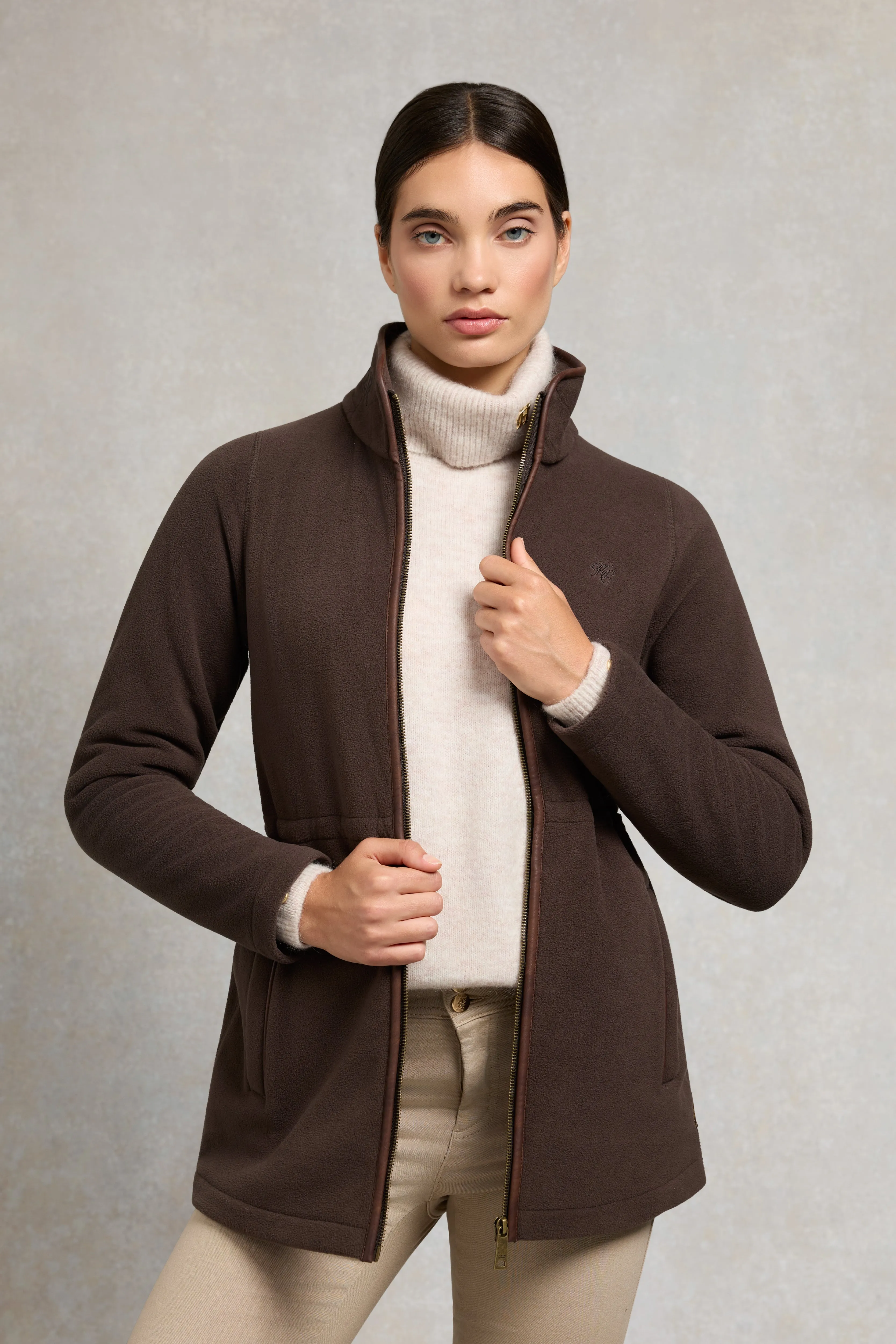 Country Longline Fleece (Chocolate) sold by Holland Cooper product image thumbnail 2