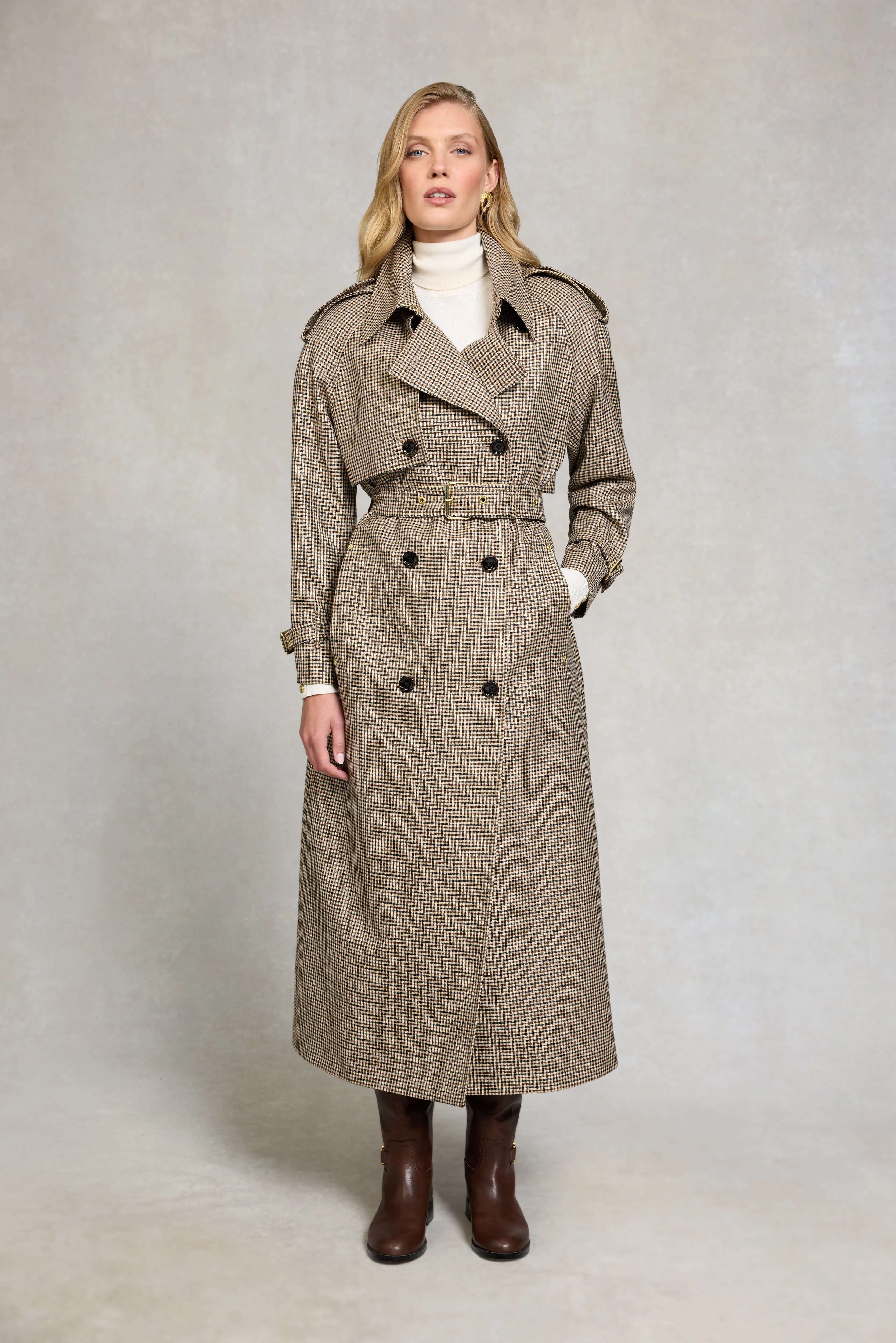 Full Length Soho Trench Coat (Westminster Tweed) sold by Holland Cooper