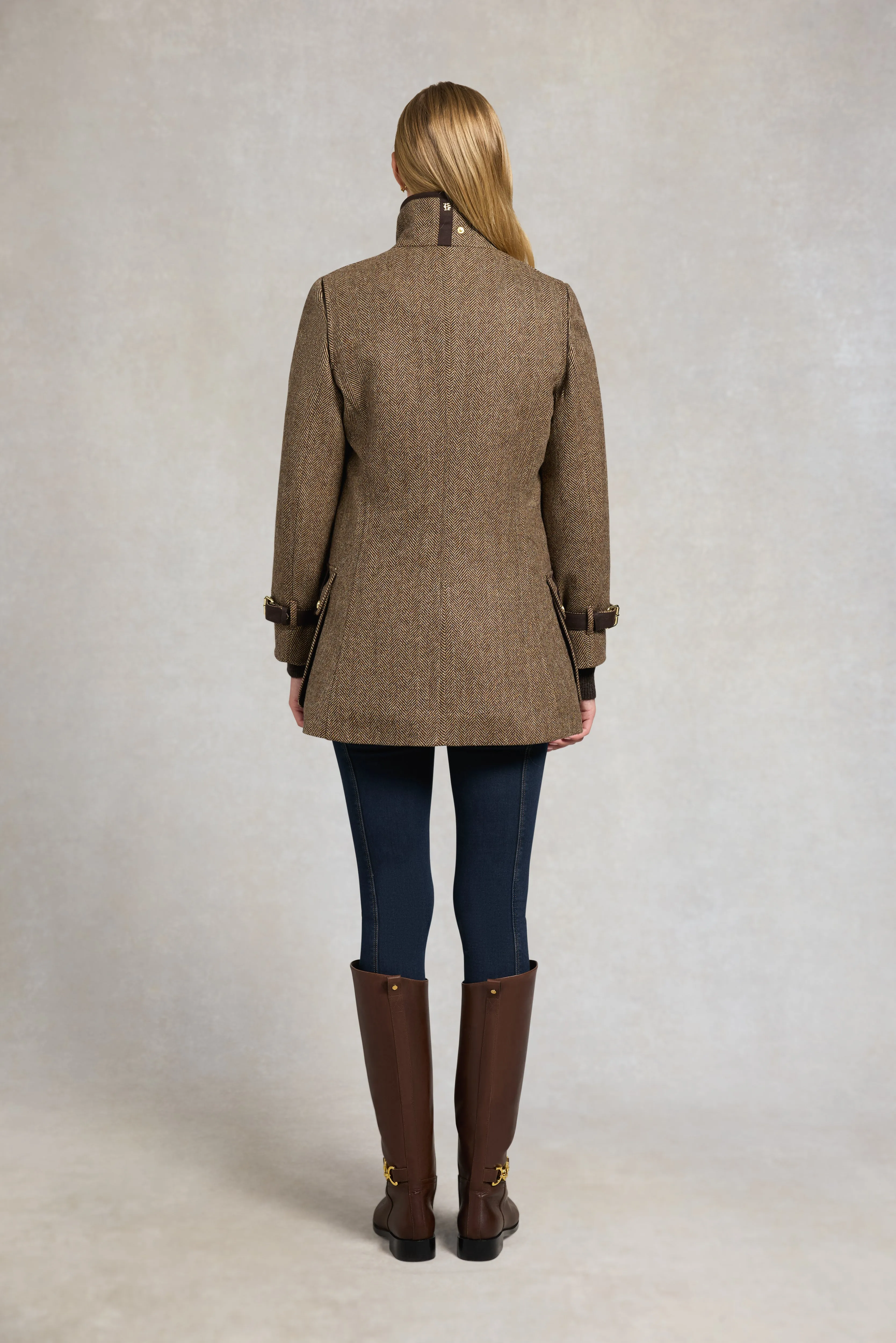 Balmoral Field Coat (Large Scale Brown Herringbone) sold by Holland Cooper product image thumbnail 5