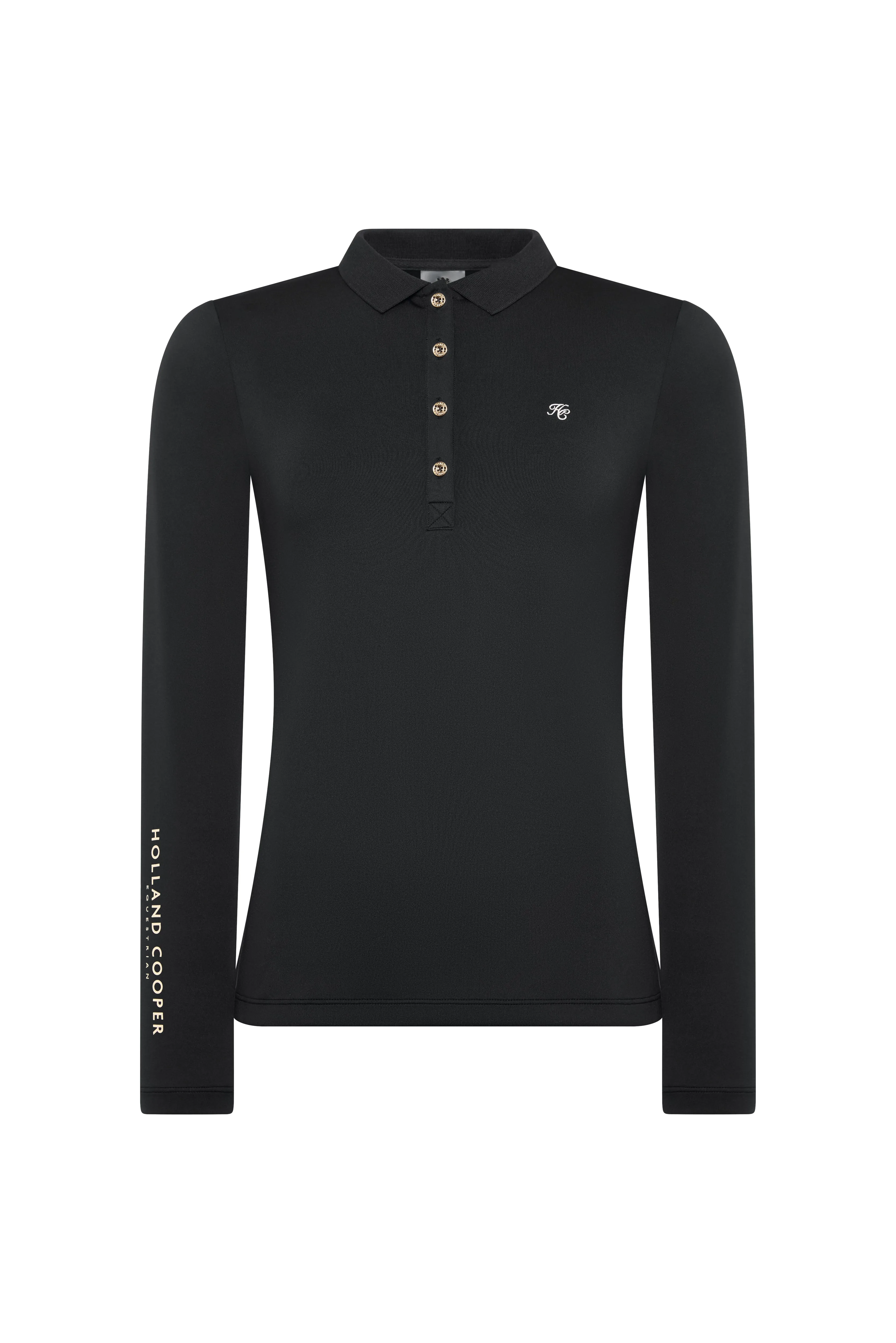 Chiltern Long Sleeve Polo Shirt (Black) sold by Holland Cooper product image thumbnail 4