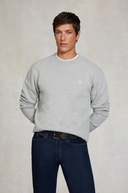 Men's Crew Neck Sweat (Grey Marl) made by Holland Cooper