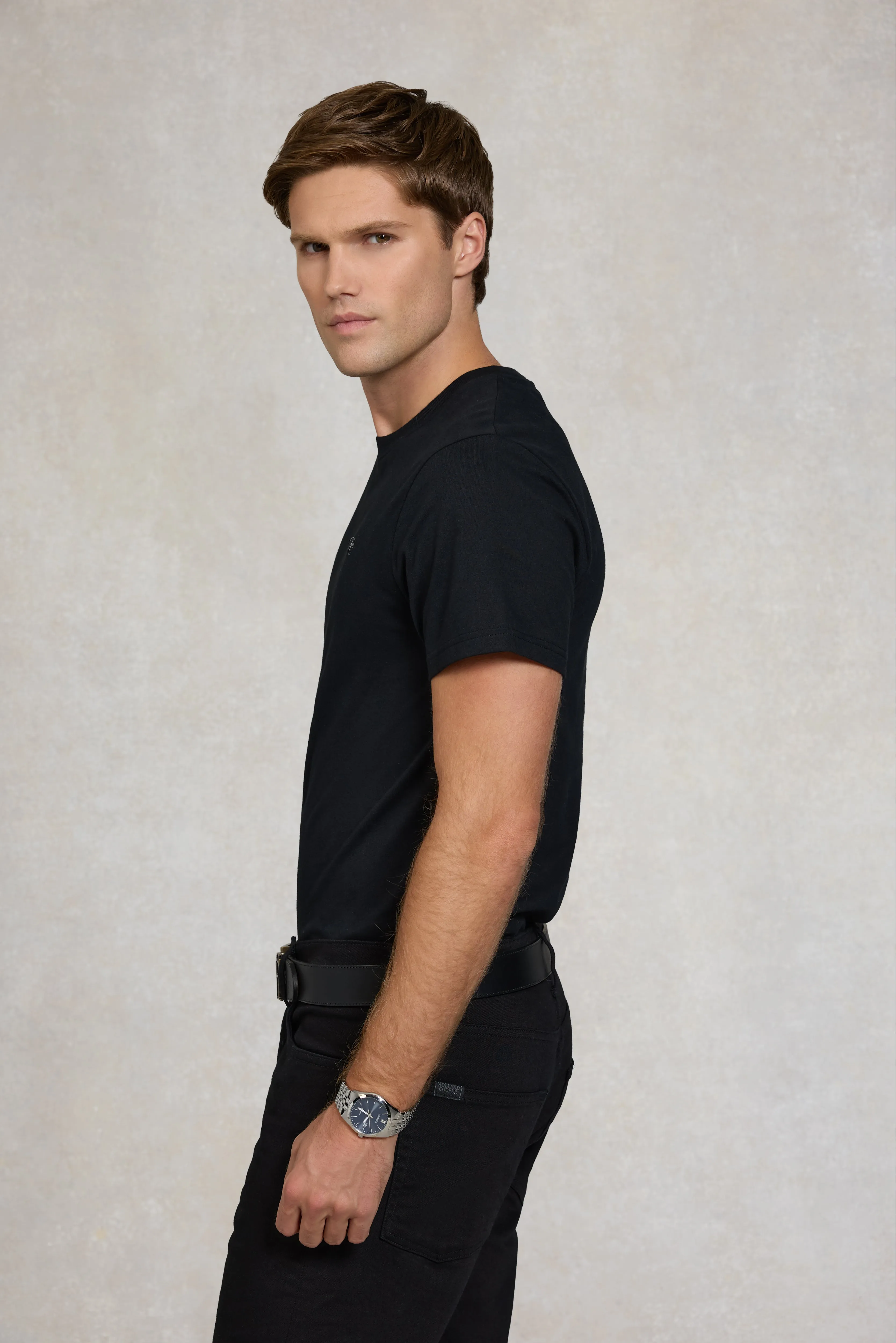 Men's Crew Neck T-Shirt (Black) sold by Holland Cooper product image thumbnail 2