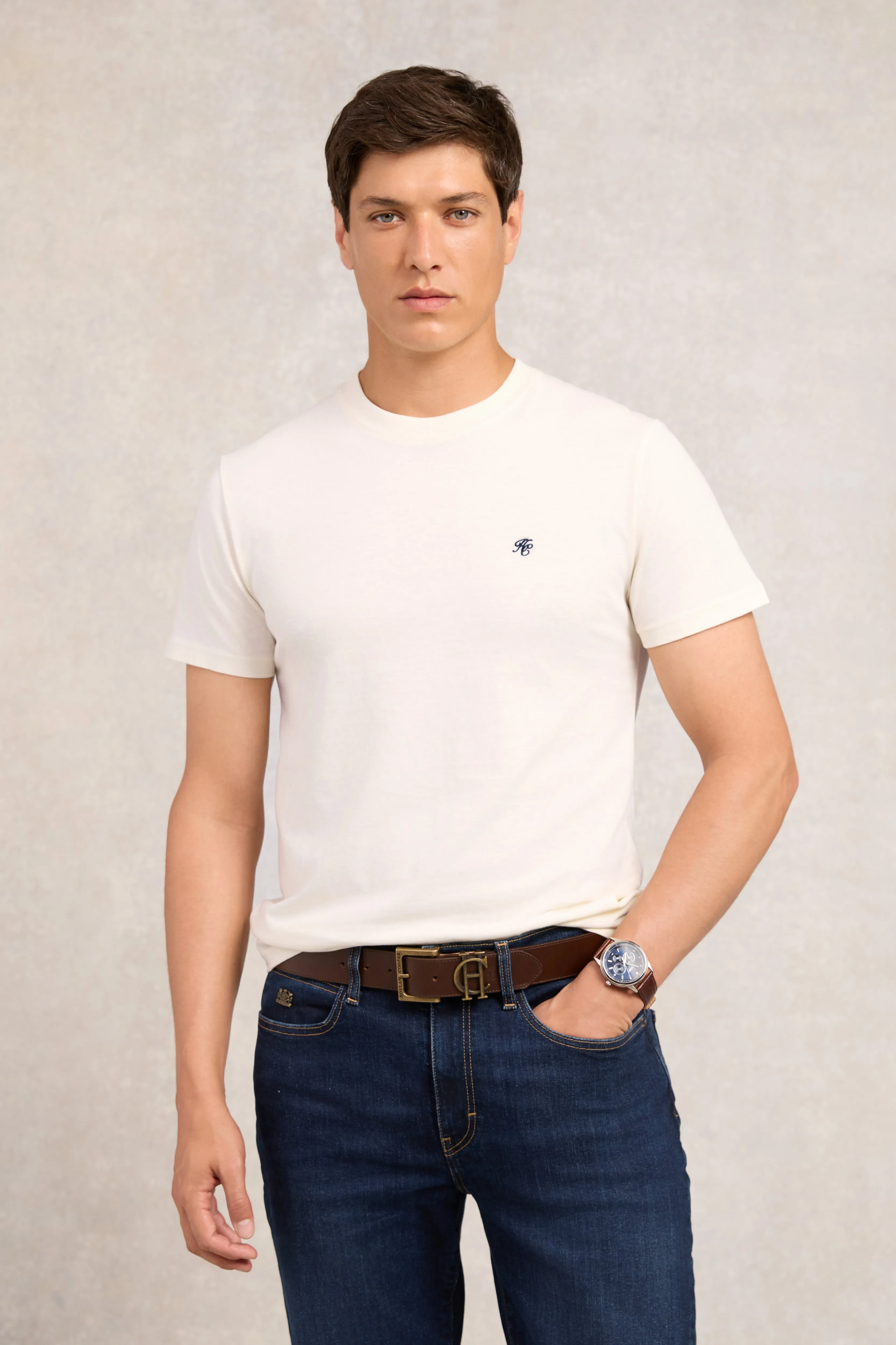 Men's Crew Neck T-Shirt (White) sold by Holland Cooper
