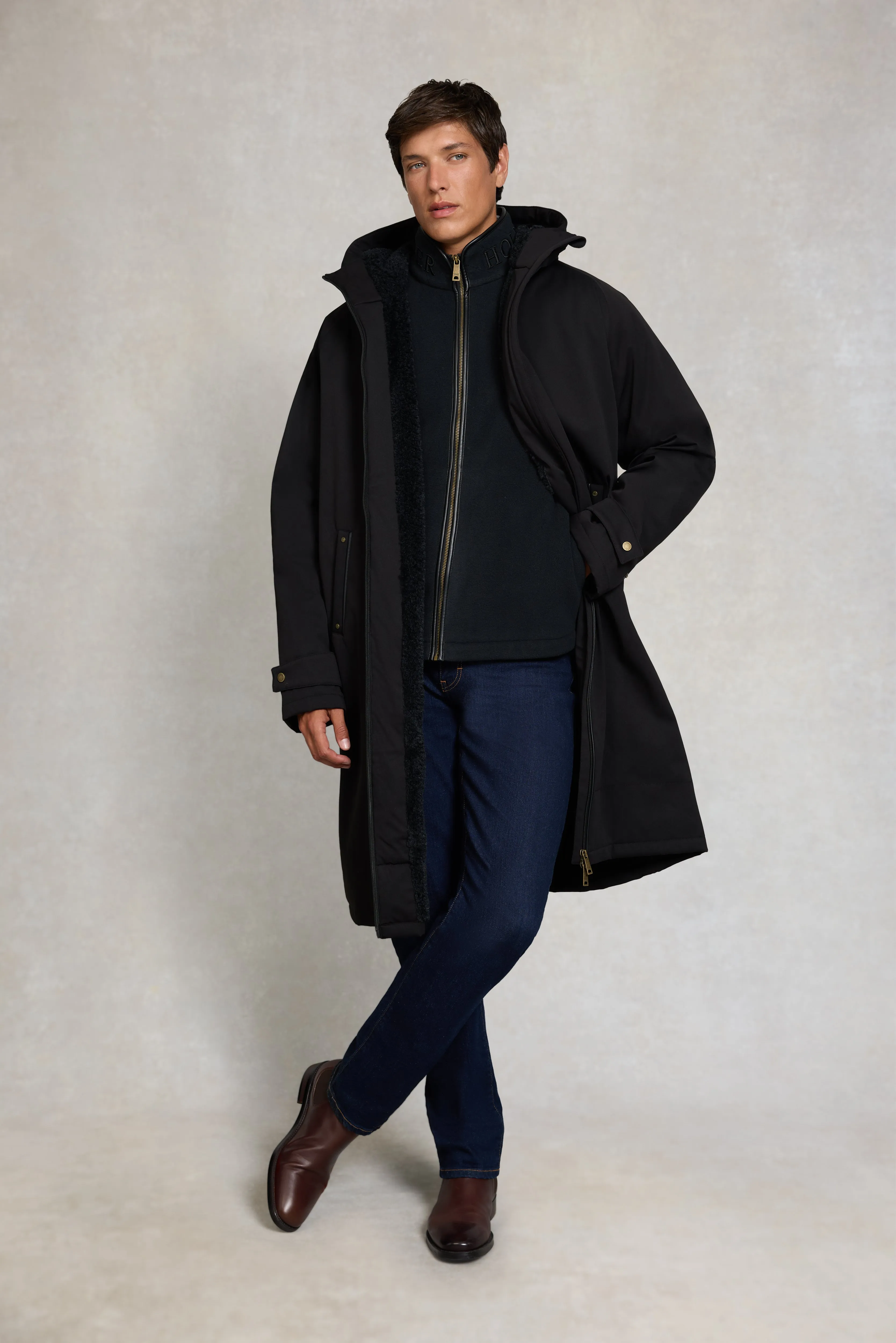 Men's One-Size Waterproof Coat (Black) sold by Holland Cooper product image thumbnail 3