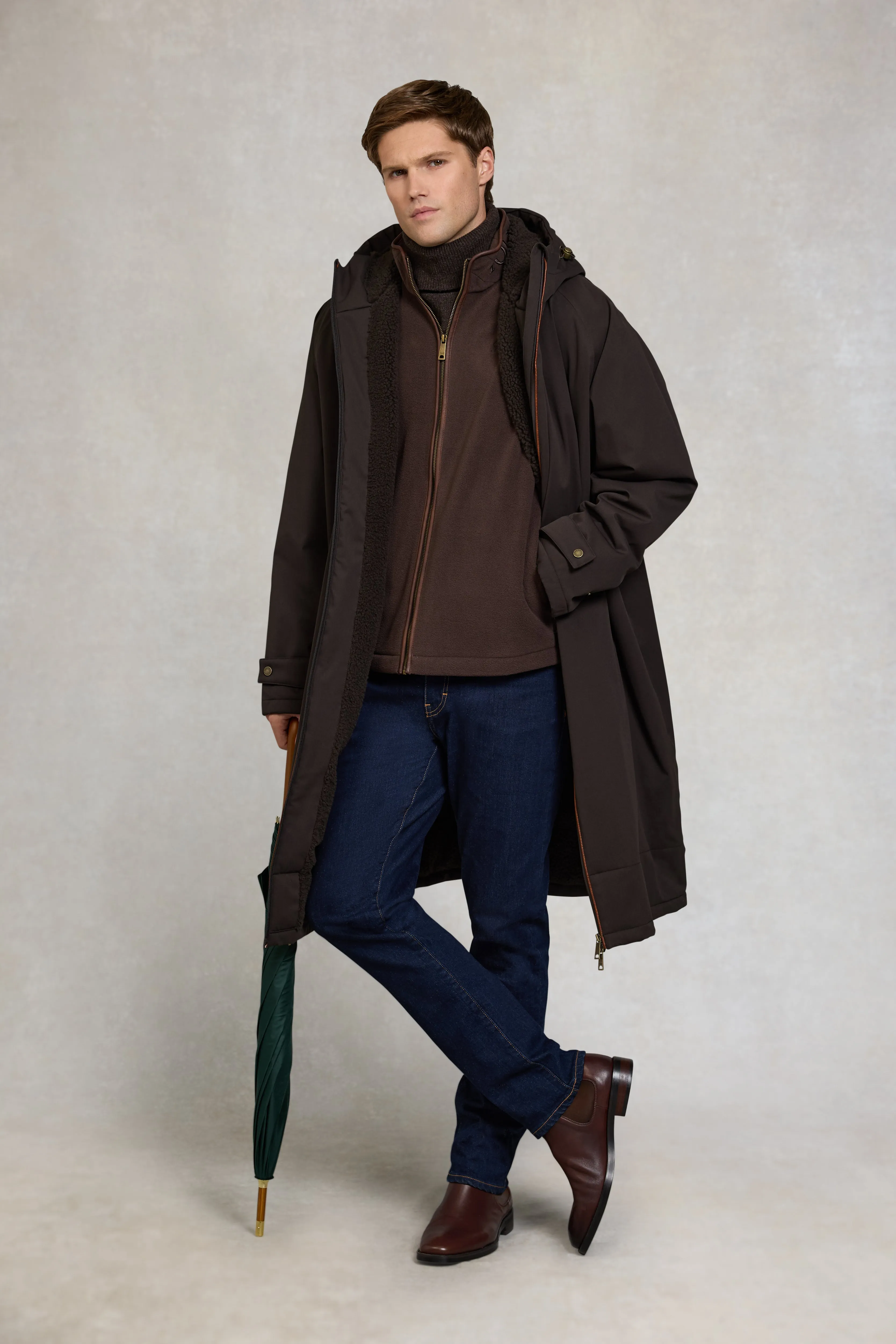 Men's One-Size Waterproof Coat (Chocolate) sold by Holland Cooper product image thumbnail 3