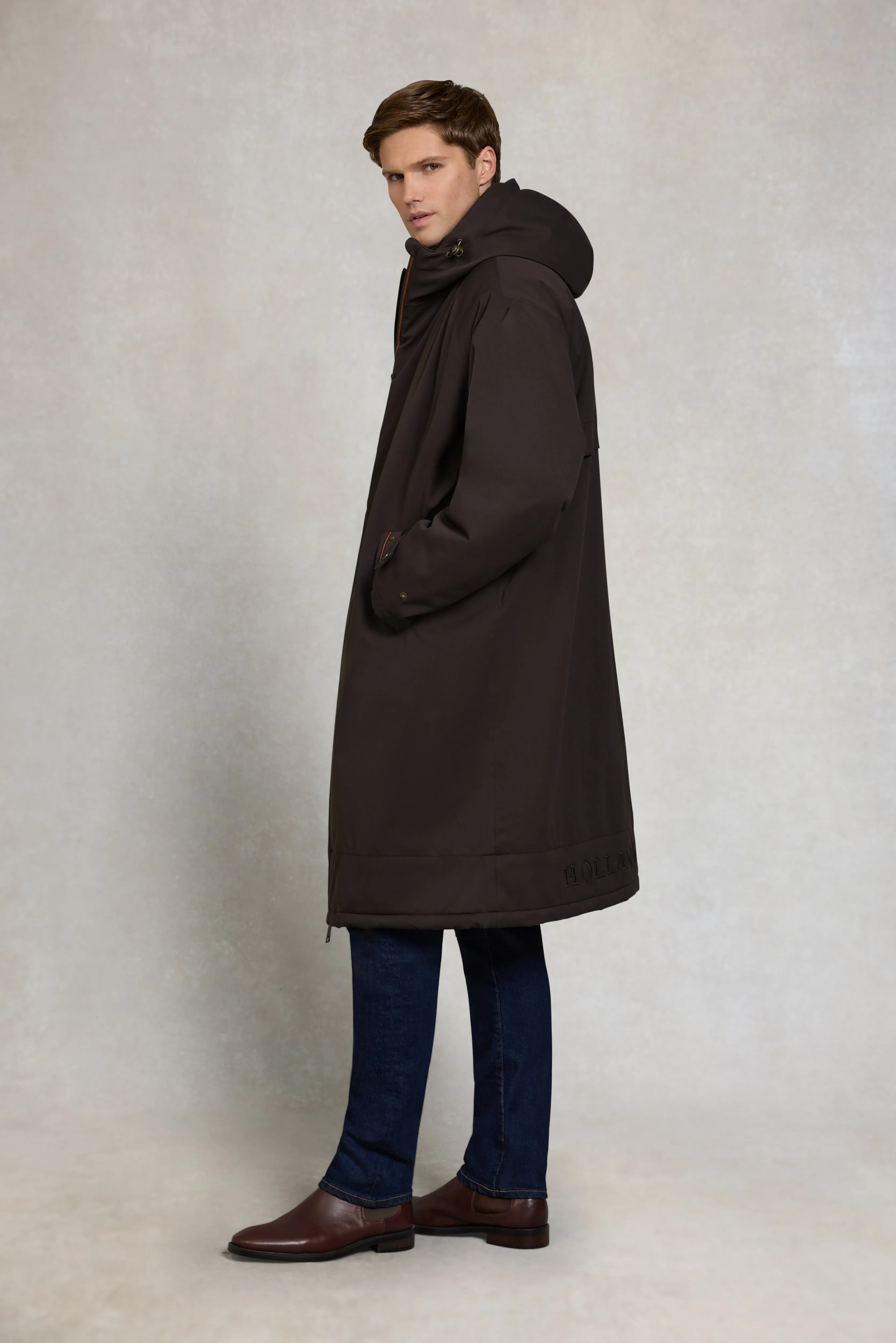 Men's One-Size Waterproof Coat (Chocolate) sold by Holland Cooper product image thumbnail 2