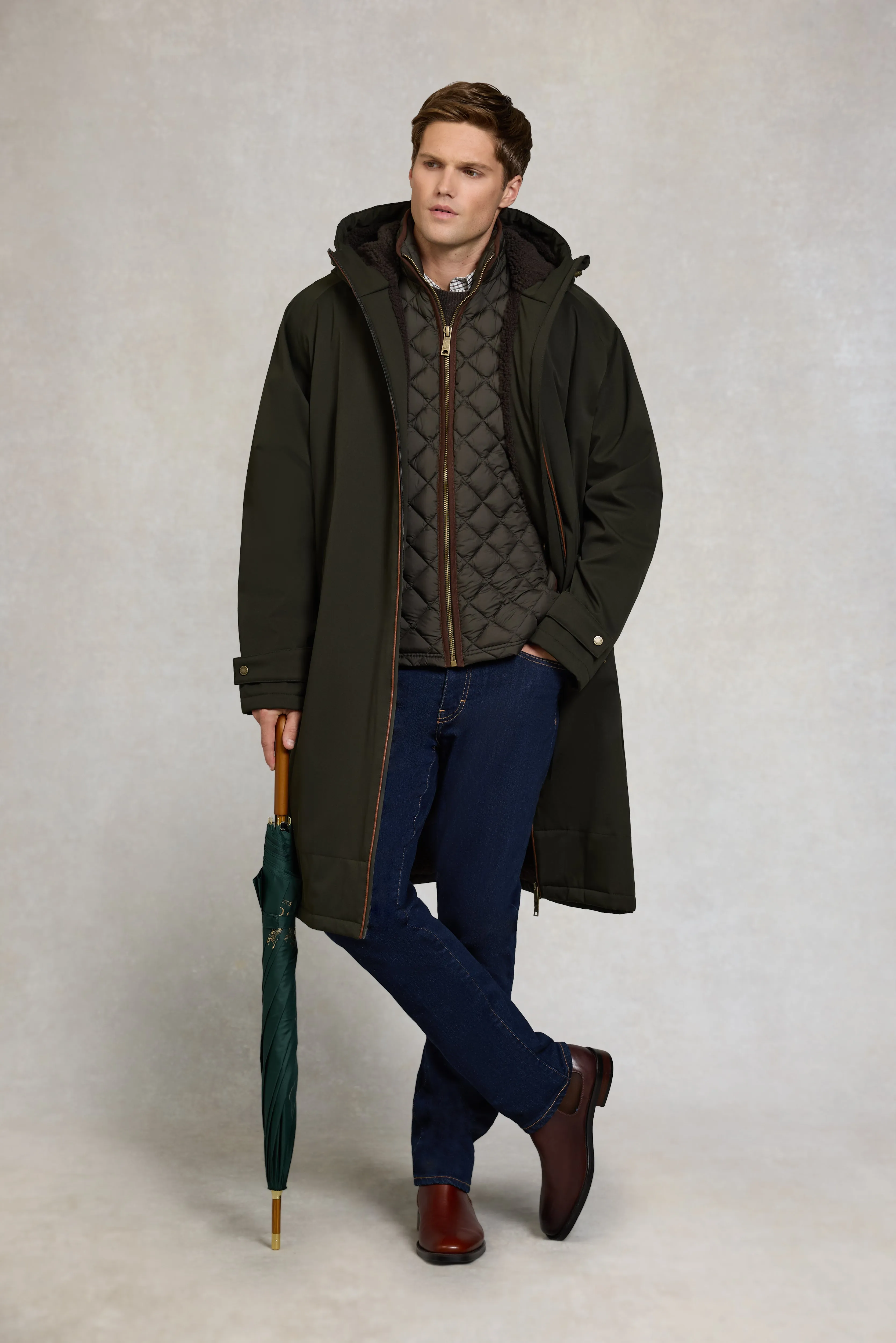 Men's One-Size Waterproof Coat (Khaki) sold by Holland Cooper product image thumbnail 3