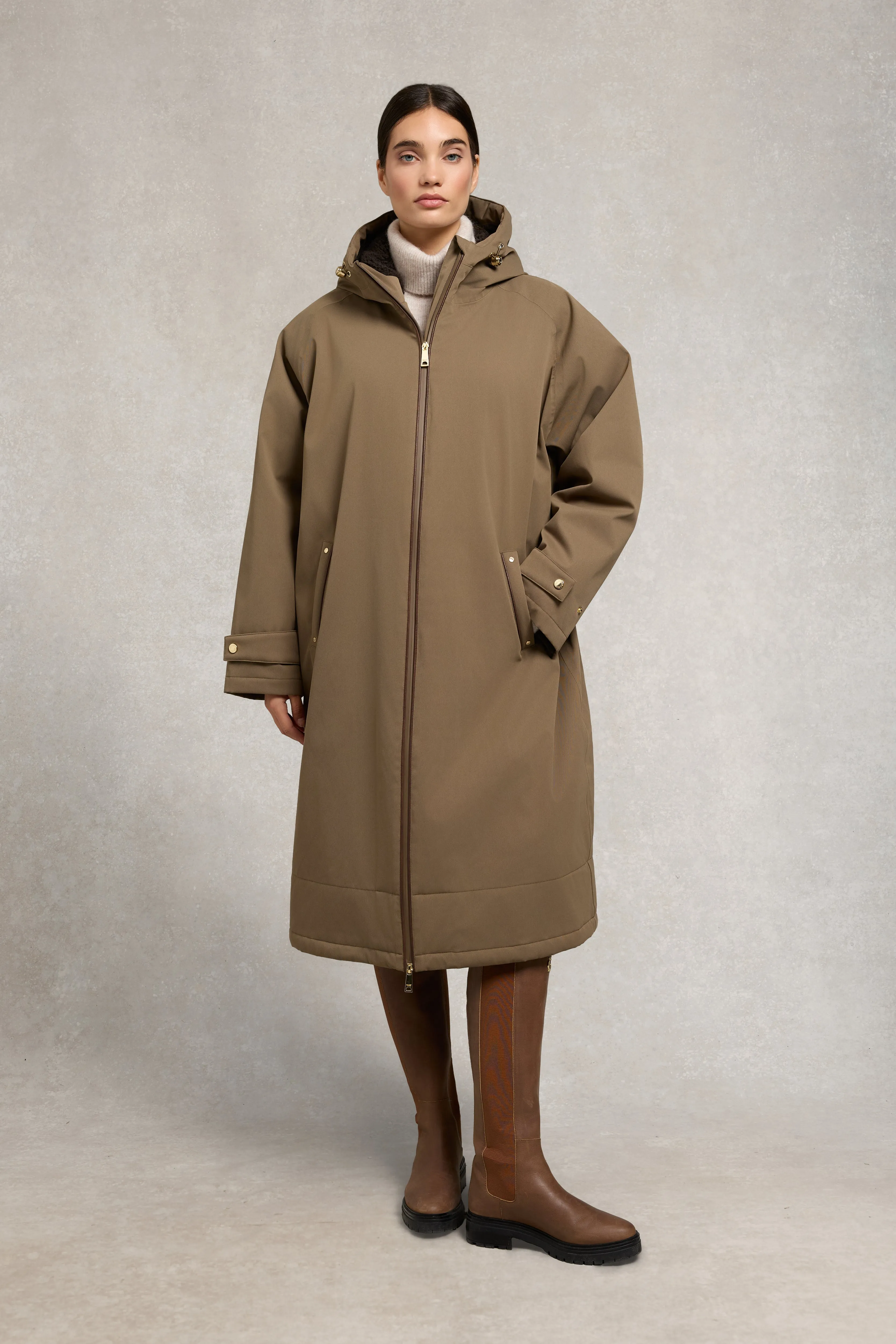 One-Size Waterproof Coat (Mink) sold by Holland Cooper