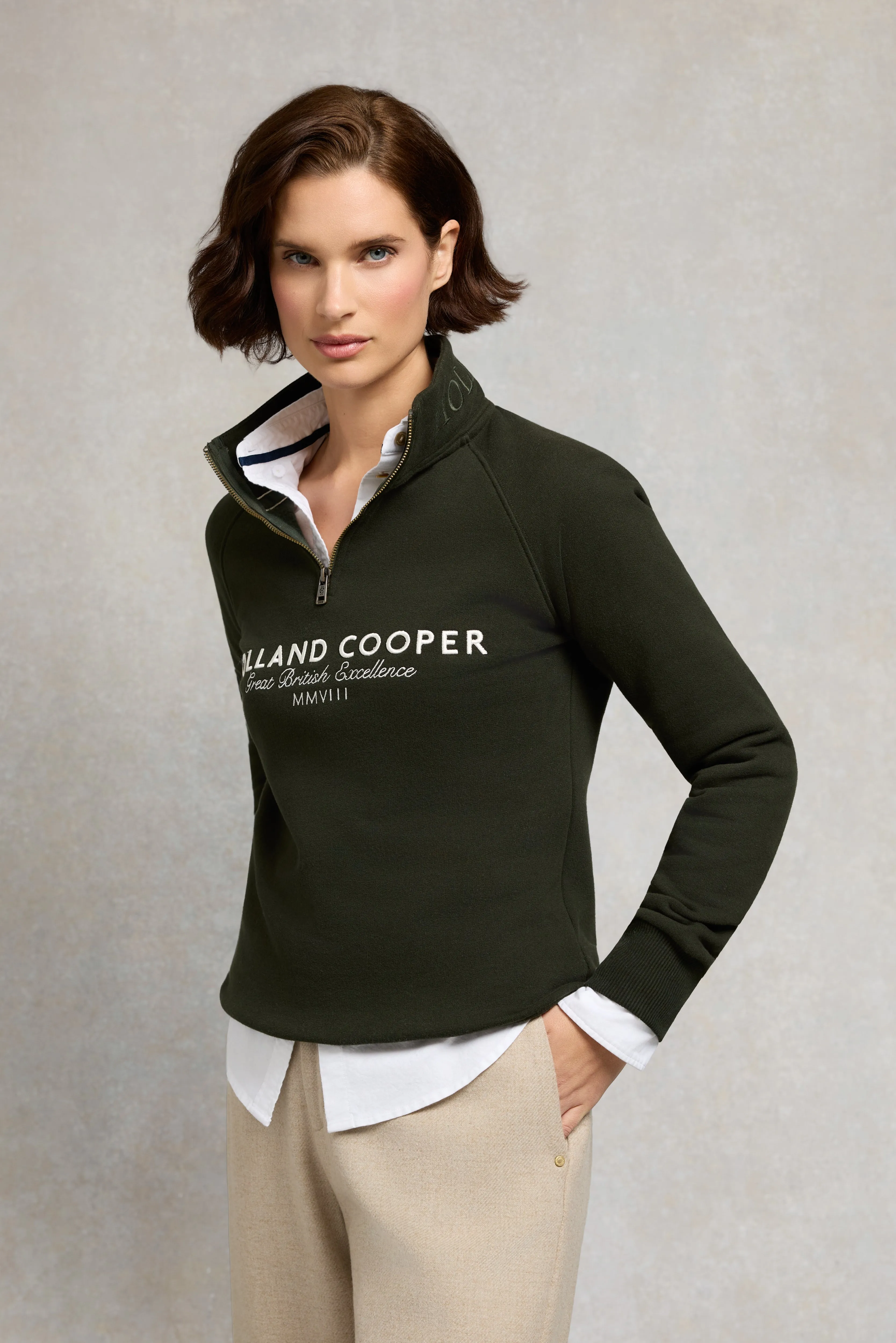 Sporting Goods Zip Henley (Racing Green) sold by Holland Cooper product image thumbnail 3