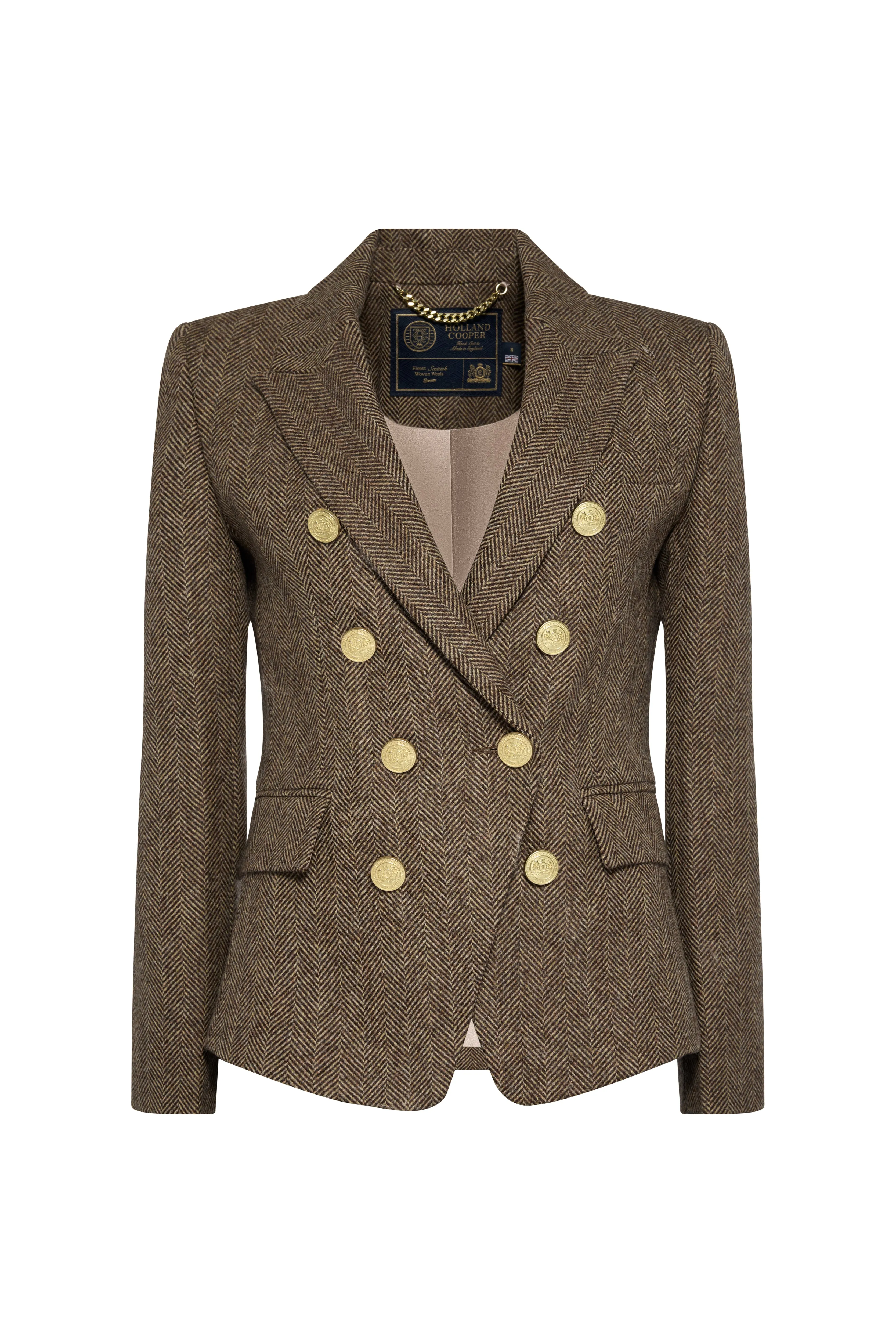 Knightsbridge Blazer (Large Scale Brown Herringbone) sold by Holland Cooper product image thumbnail 4