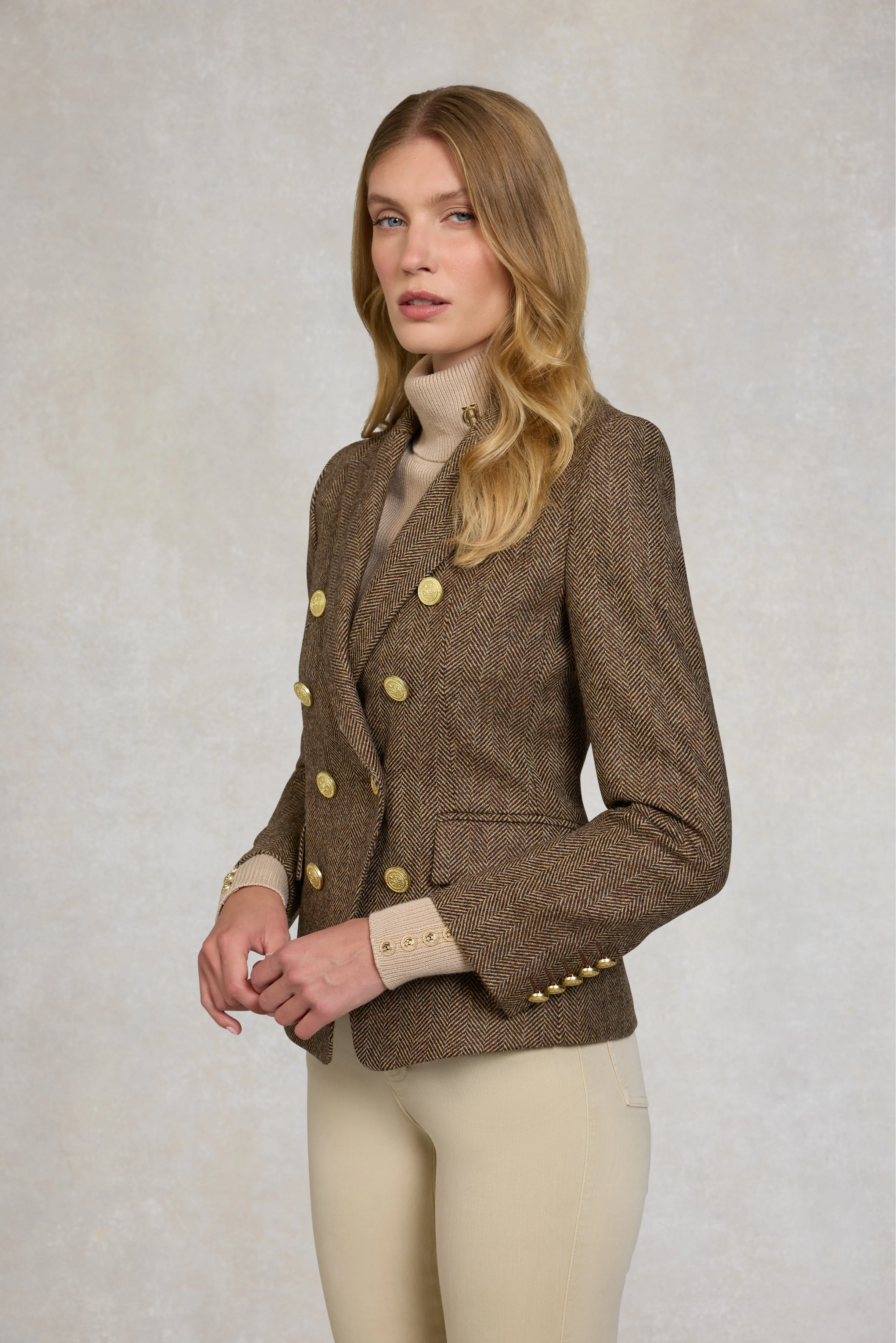 Knightsbridge Blazer (Large Scale Brown Herringbone) sold by Holland Cooper product image thumbnail 3