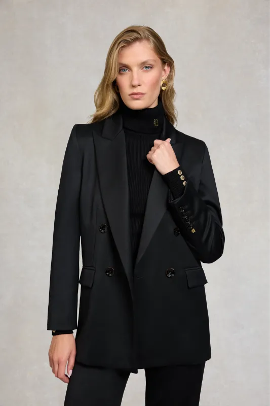 The Portman Blazer (Black Twill) sold by Holland Cooper