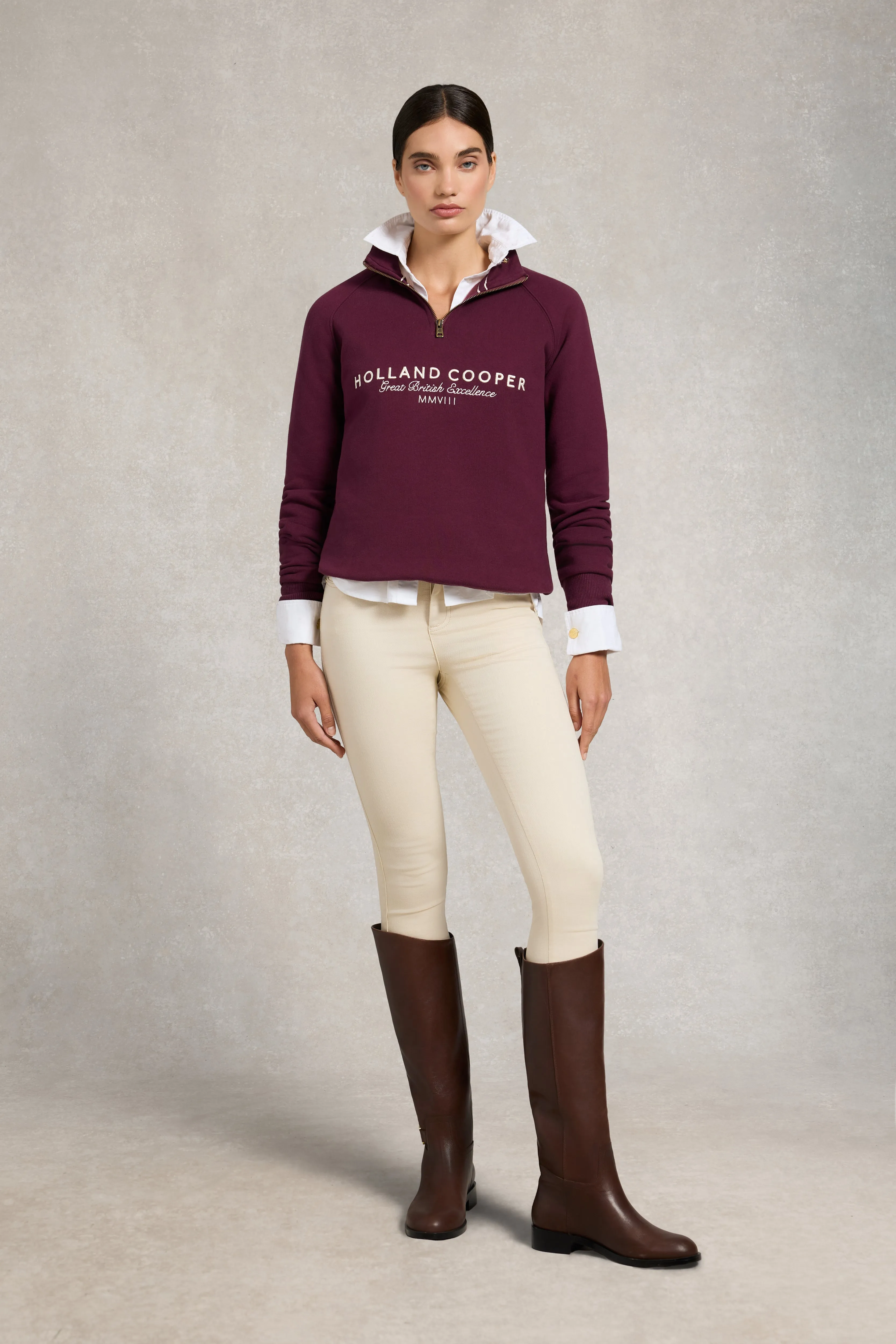 Sporting Goods Zip Henley (Mulberry) sold by Holland Cooper product image thumbnail 2