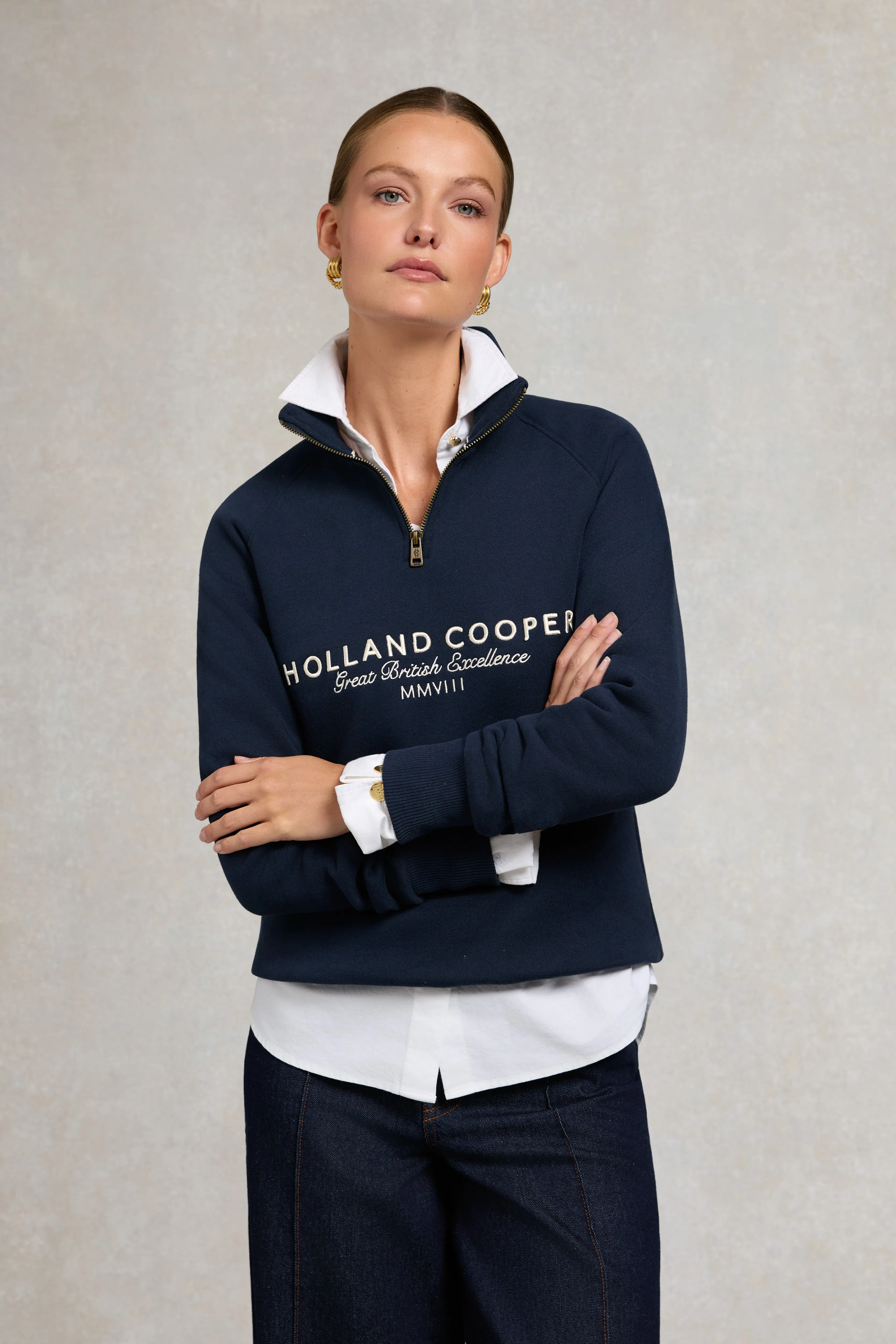 Sporting Goods Zip Henley (Ink Navy) sold by Holland Cooper product image thumbnail 3
