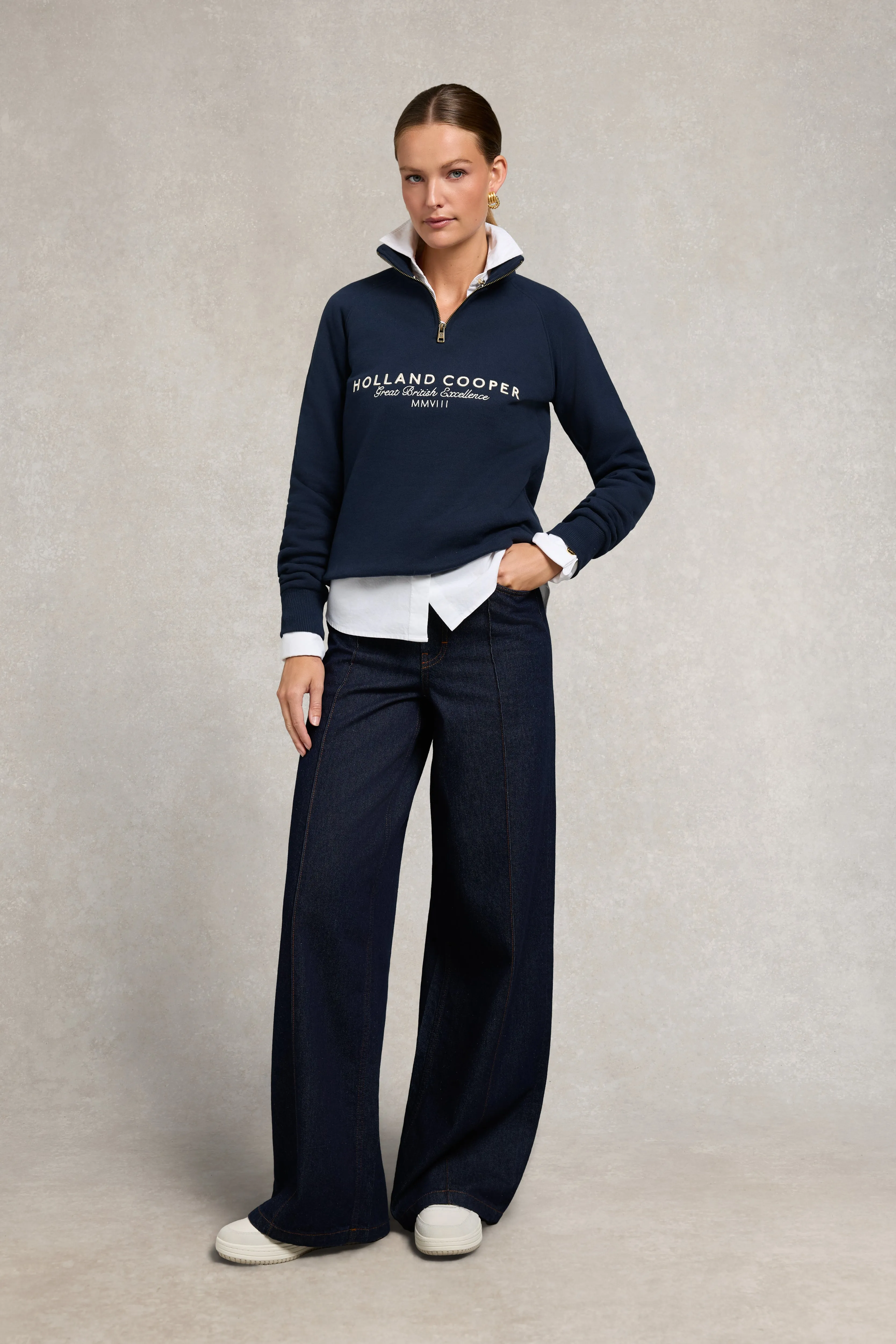 Sporting Goods Zip Henley (Ink Navy) sold by Holland Cooper product image thumbnail 2