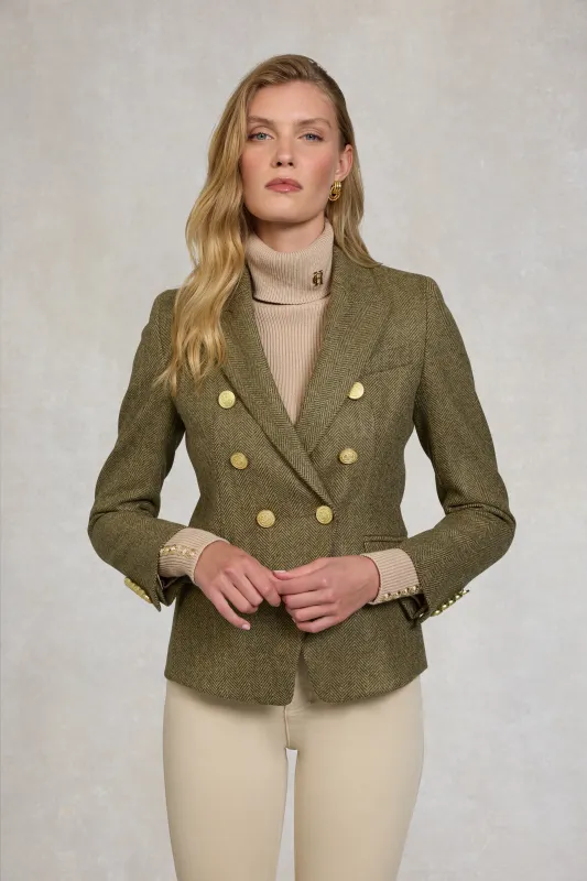 Knightsbridge Blazer (Moss Herringbone) made by Holland Cooper