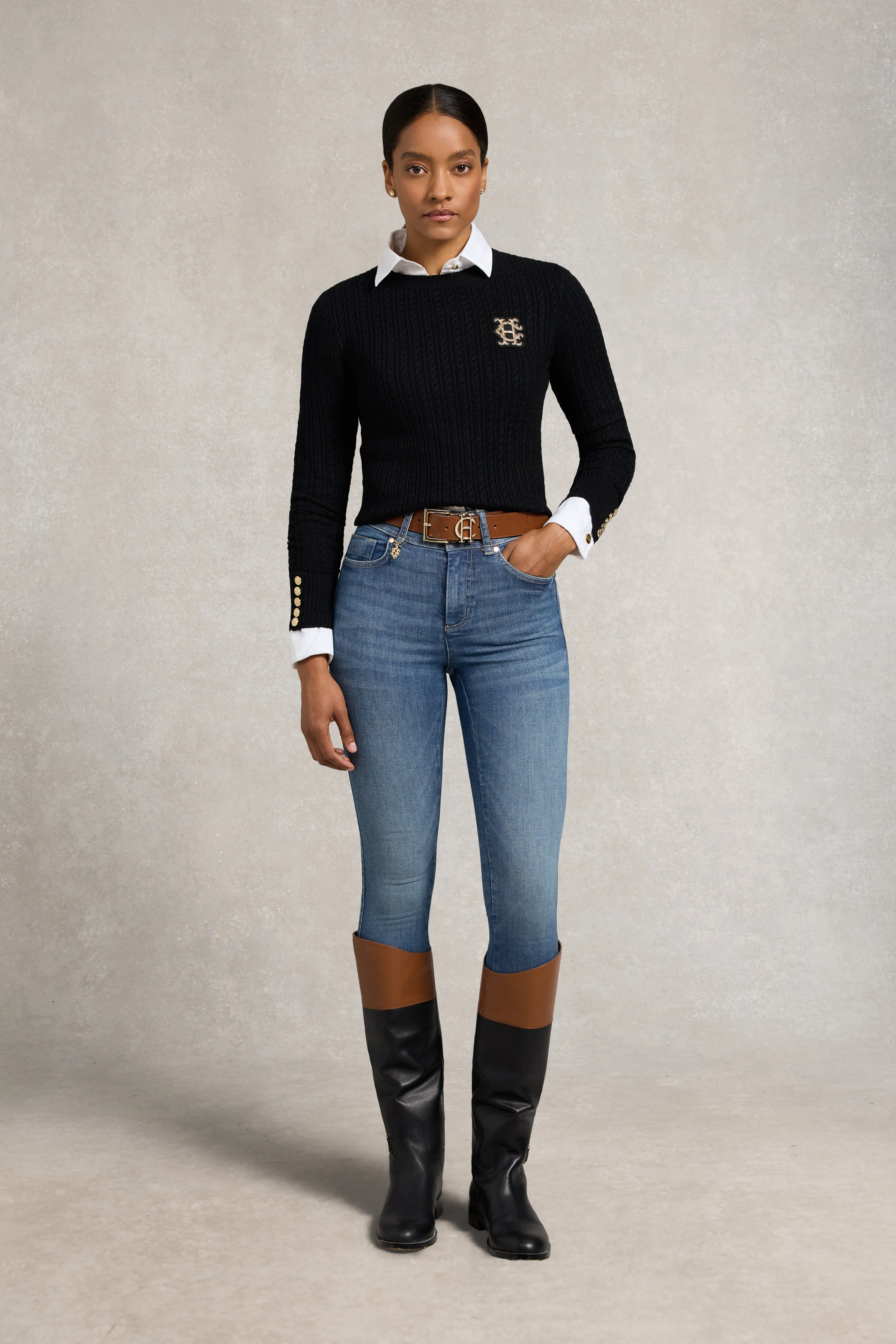 Princeton Crew Neck Knit (Black) sold by Holland Cooper product image thumbnail 3