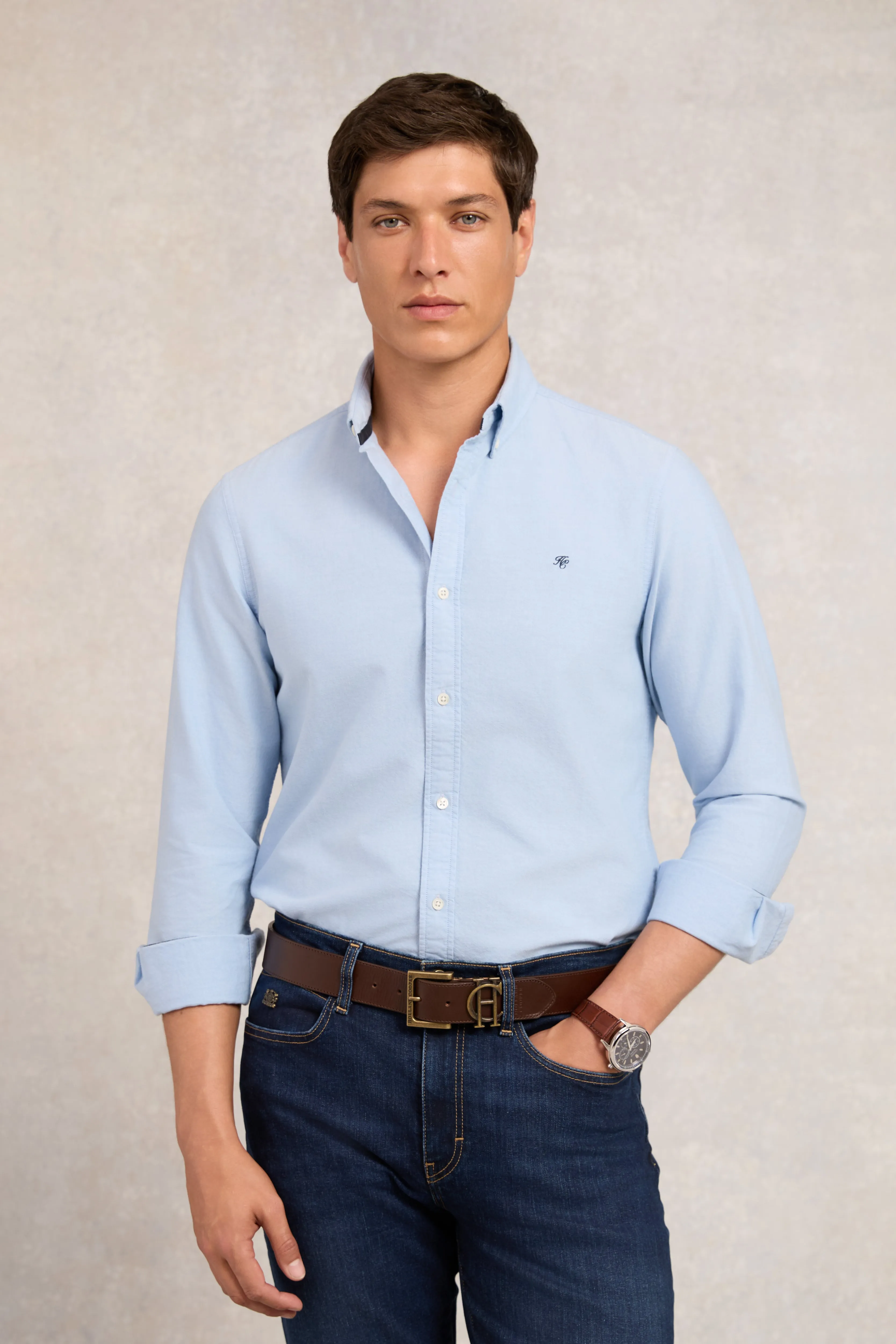 Men's Classic Oxford Shirt (Sky Blue) sold by Holland Cooper