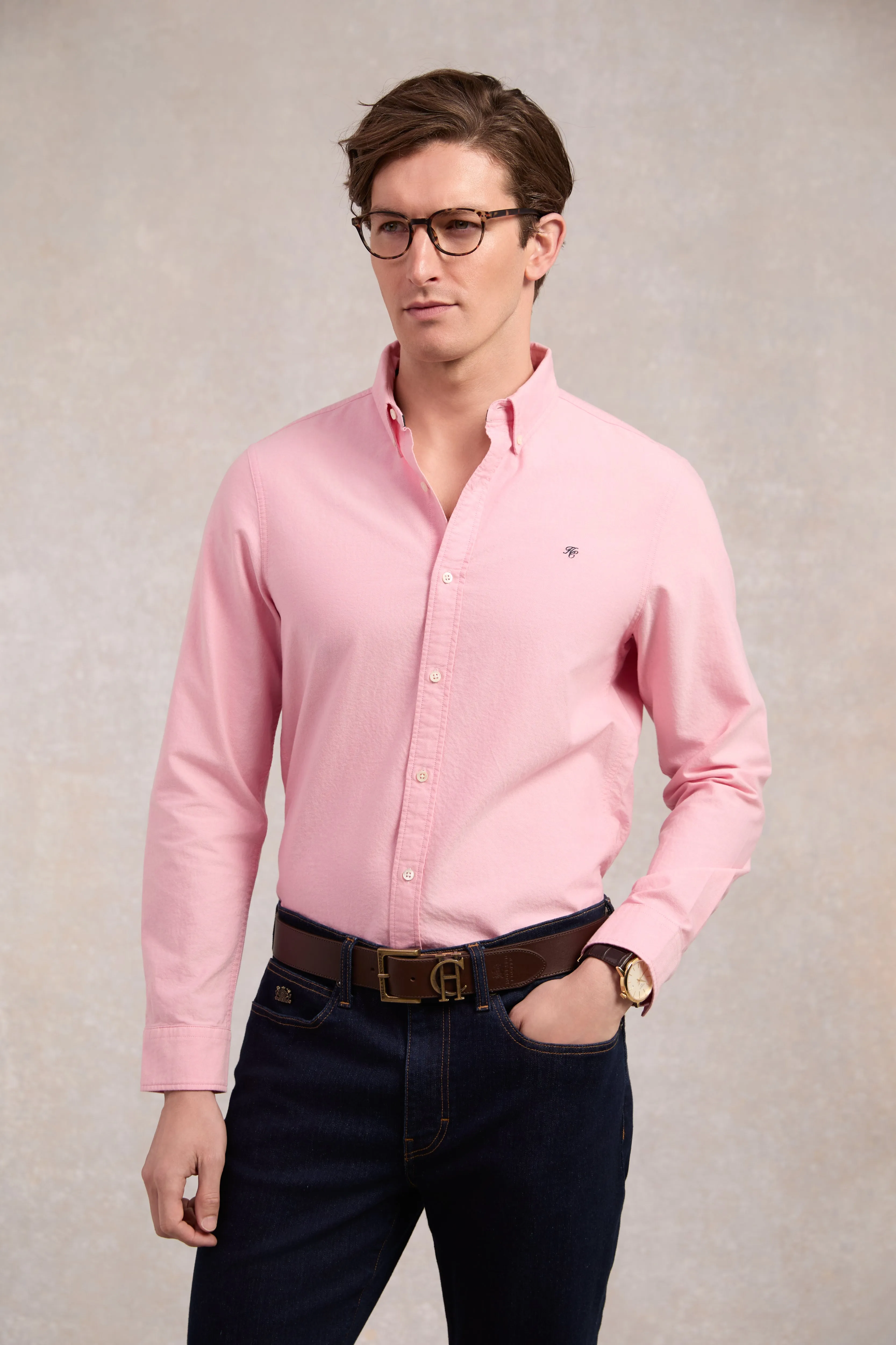 Men's Classic Oxford Shirt (Soft Pink) sold by Holland Cooper product image thumbnail 2