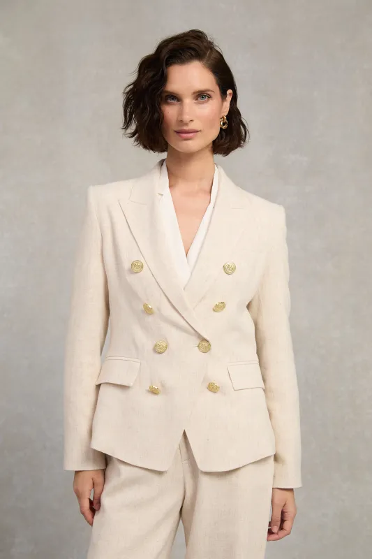Knightsbridge Blazer (Natural Linen) made by Holland Cooper