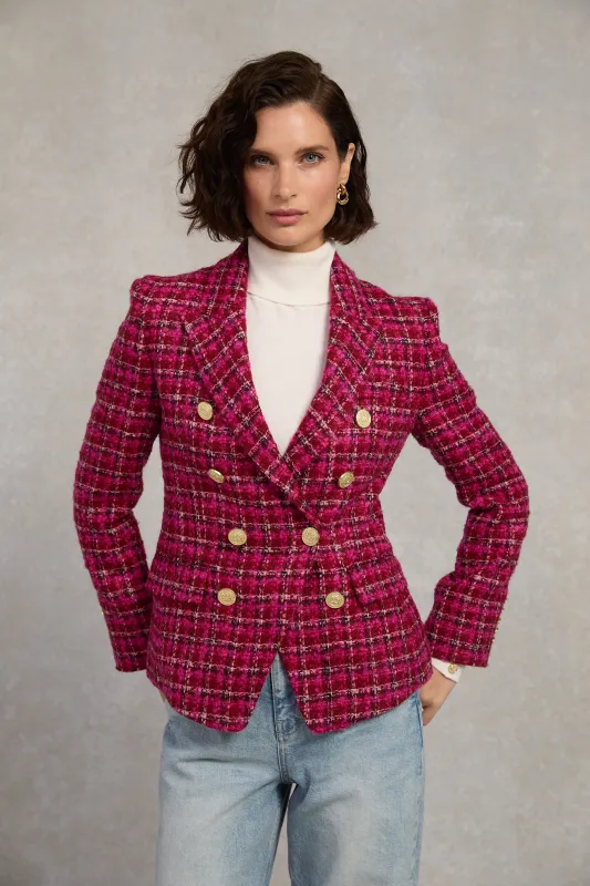 Knightsbridge Blazer (Cerise Boucle) made by Holland Cooper