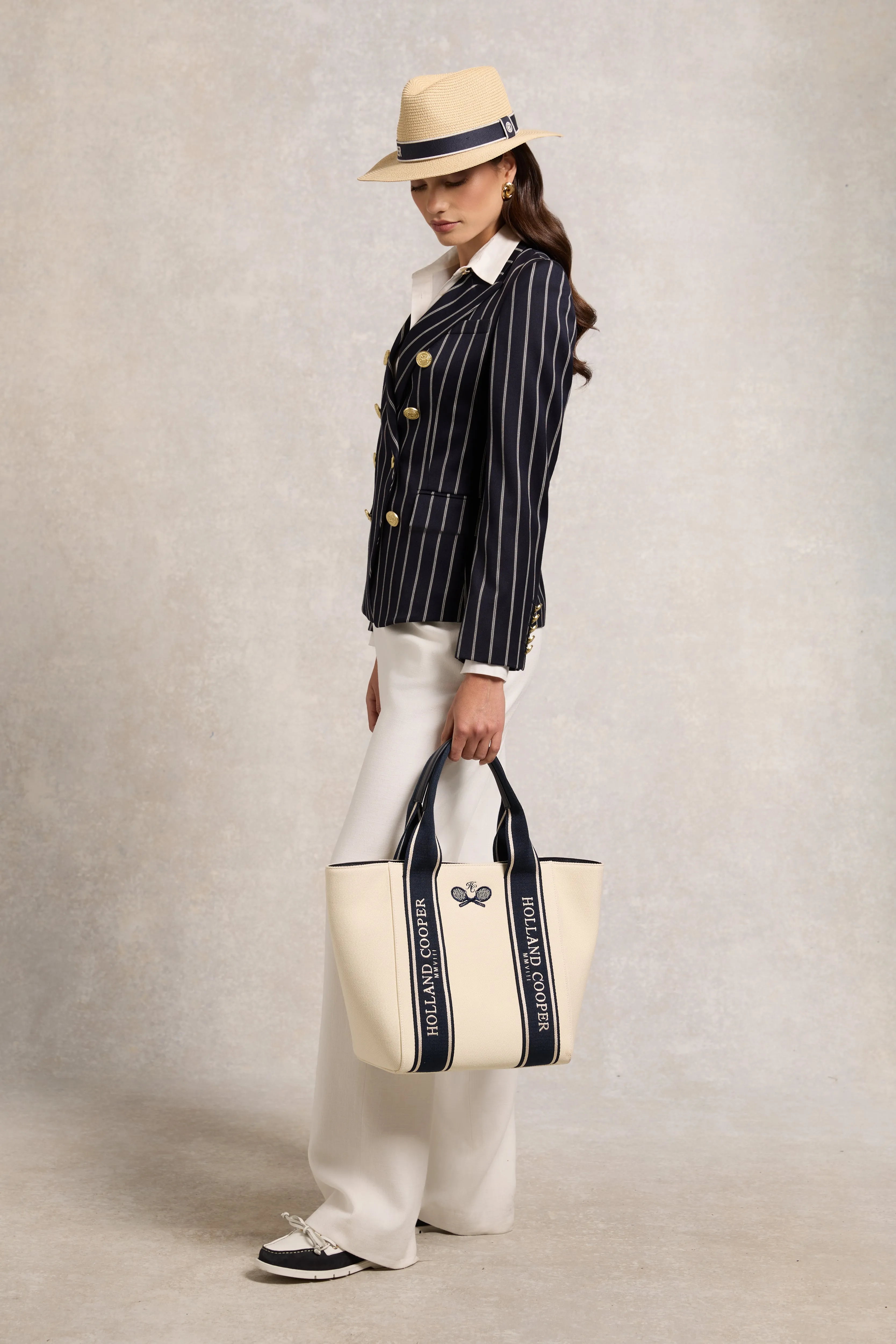 Knightsbridge Blazer (Ink Navy Wide Stripe) sold by Holland Cooper product image thumbnail 3