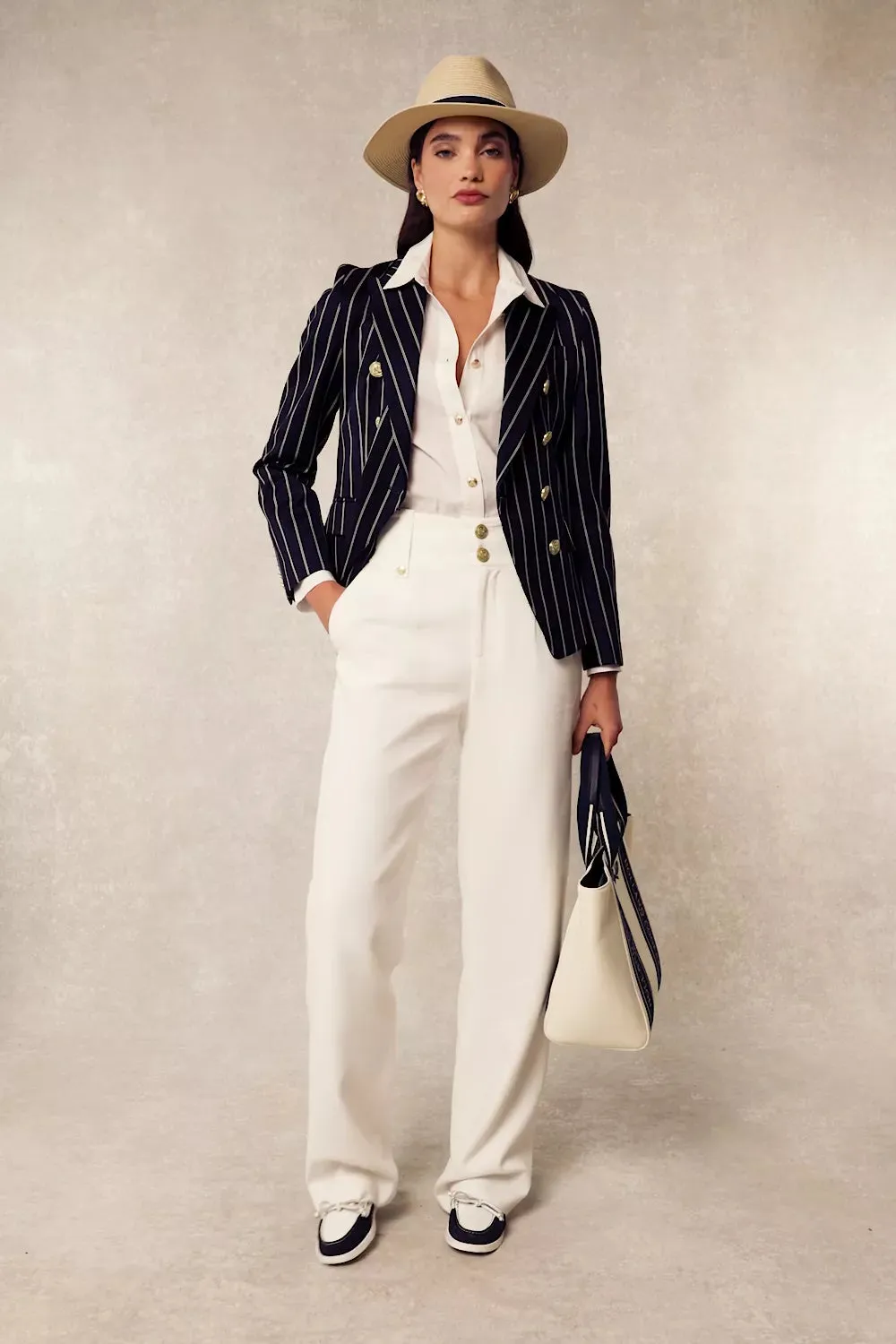 Knightsbridge Blazer (Ink Navy Wide Stripe) sold by Holland Cooper product image thumbnail 5