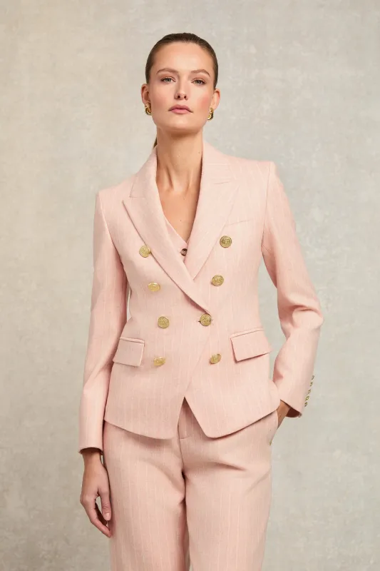 Knightsbridge Blazer (Pink Chalk Pinstripe) made by Holland Cooper