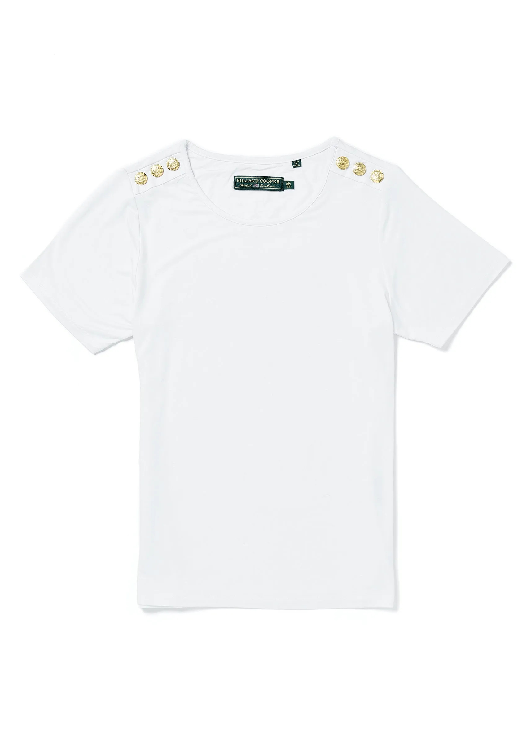 Relax Fit Crew Neck Tee (White) sold by Holland Cooper product image thumbnail 4