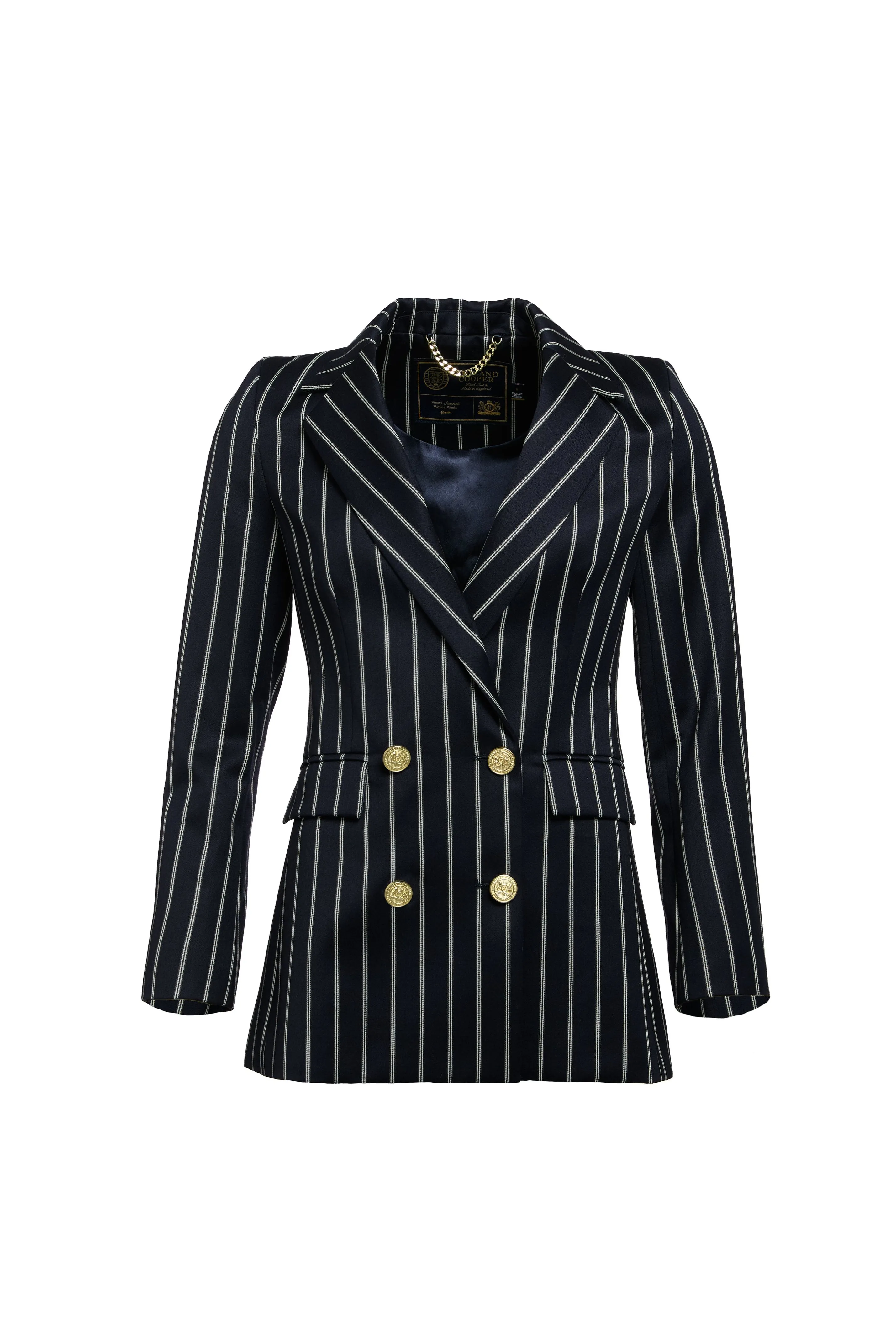 Double Breasted Blazer (Ink Navy Wide Stripe) sold by Holland Cooper product image thumbnail 4